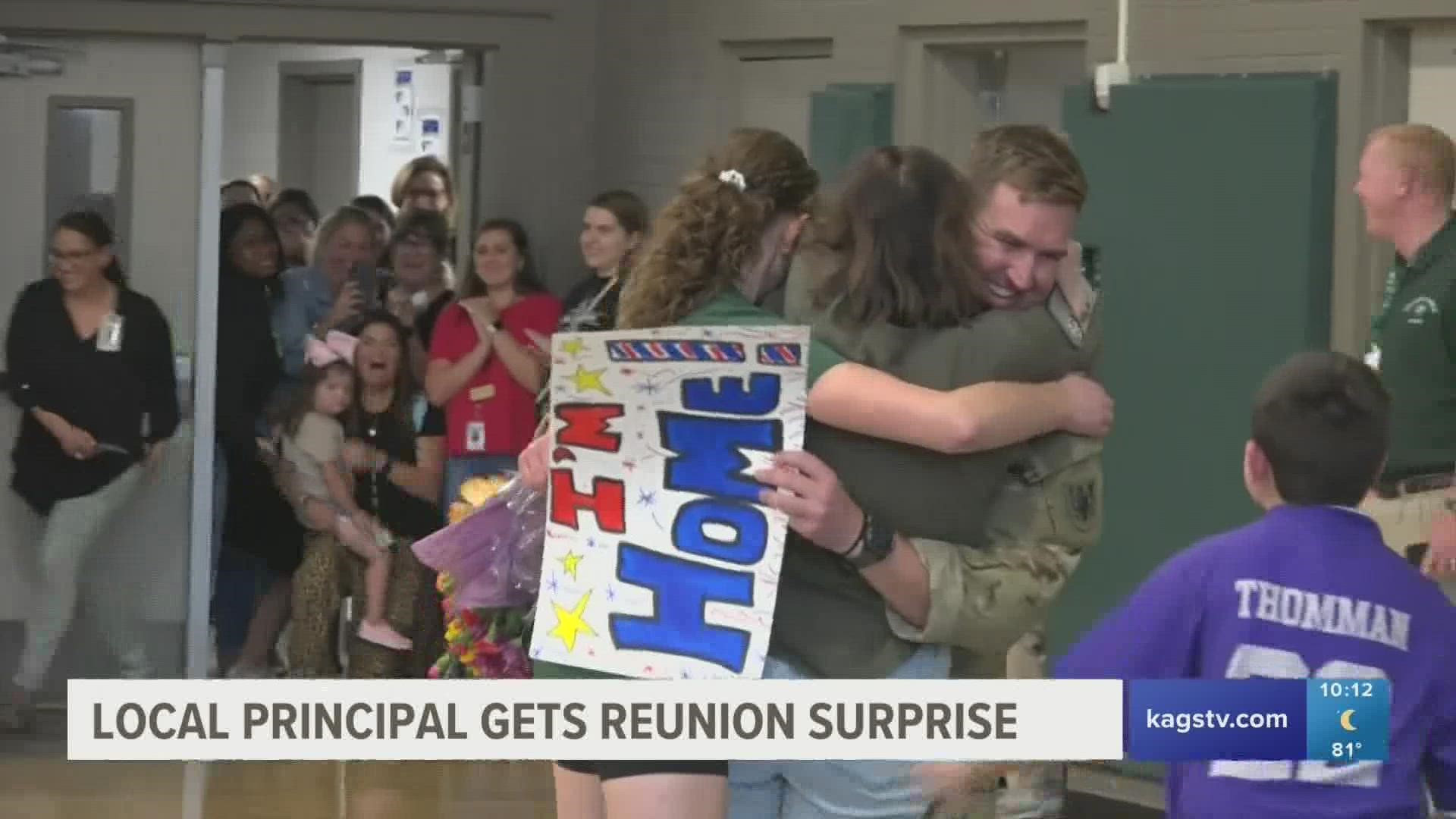 The Thomman family welcomed home their husband/father home from deployment in the Middle East.