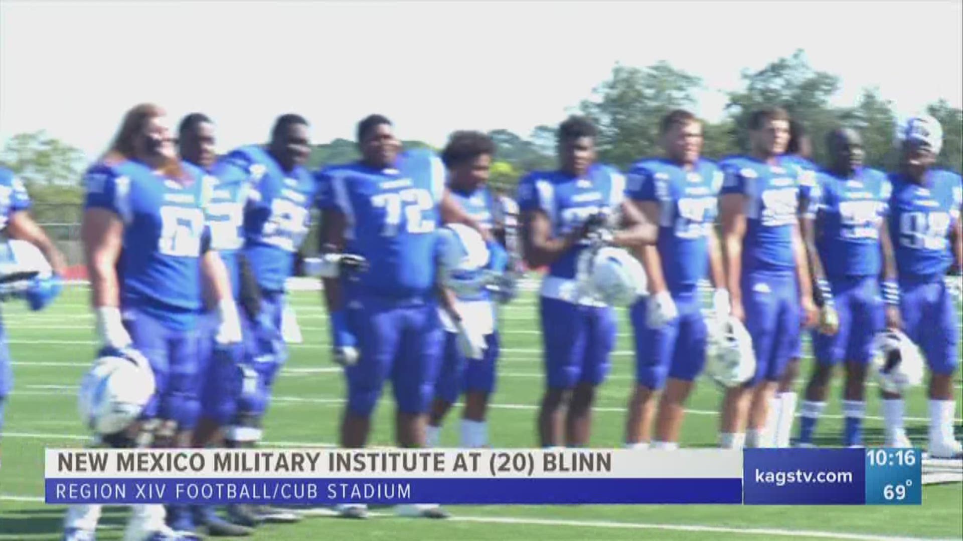 #20 Blinn knocked off New Mexico Military Institute 58-35 and clinched a playoff spot out of Region XIV in the process.