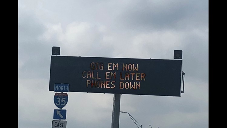TxDOT signs support Texas A&M ahead of Arkansas game