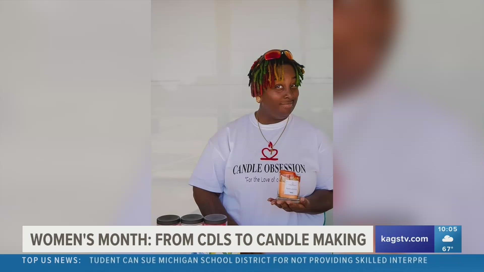 Felicia McKinney looks back on her journey from being a CDL truck driver to now a candlemaker that allows her to manifest her creative spirit into her products.