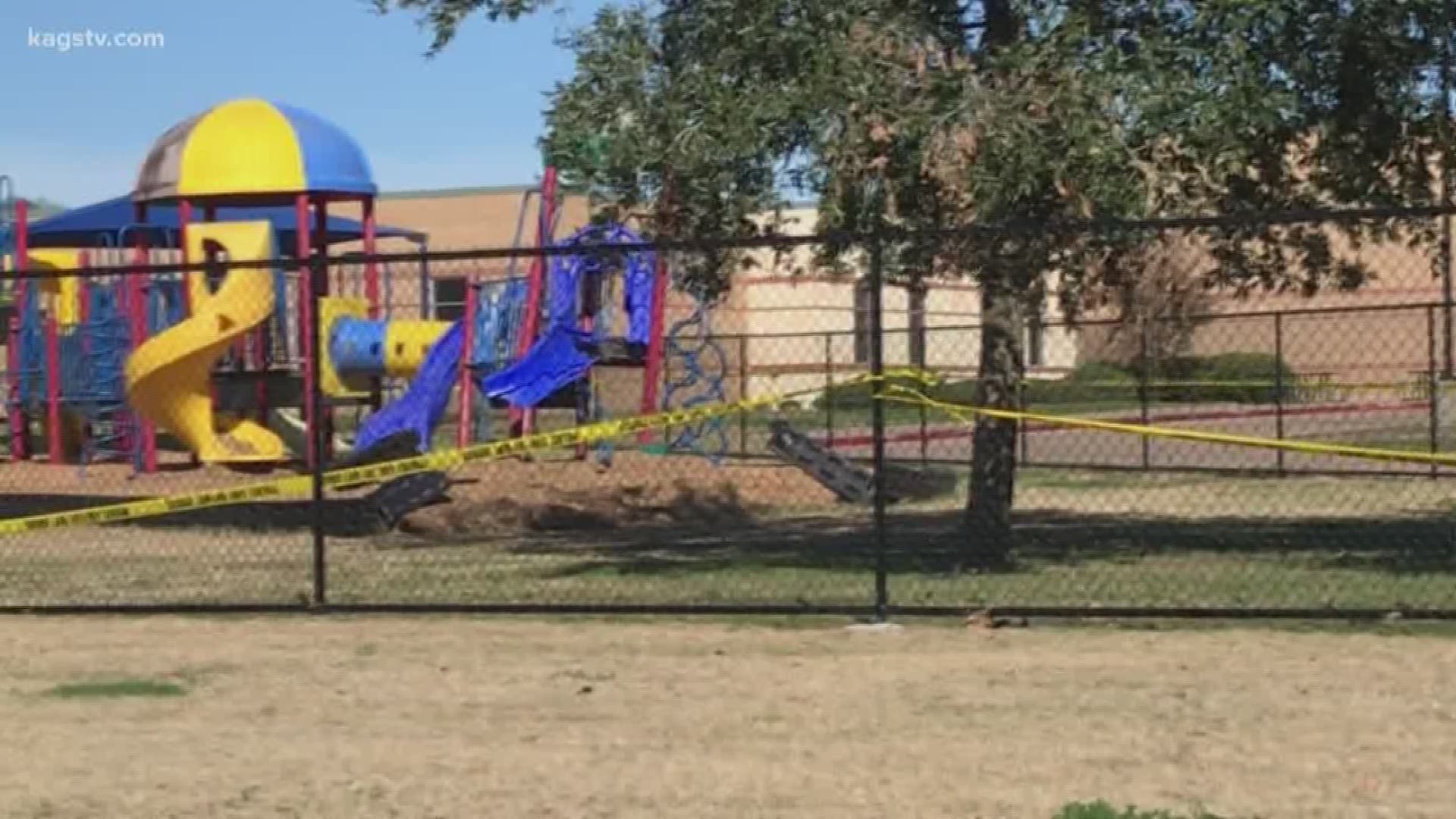Playground damaged by suspected drunk driver