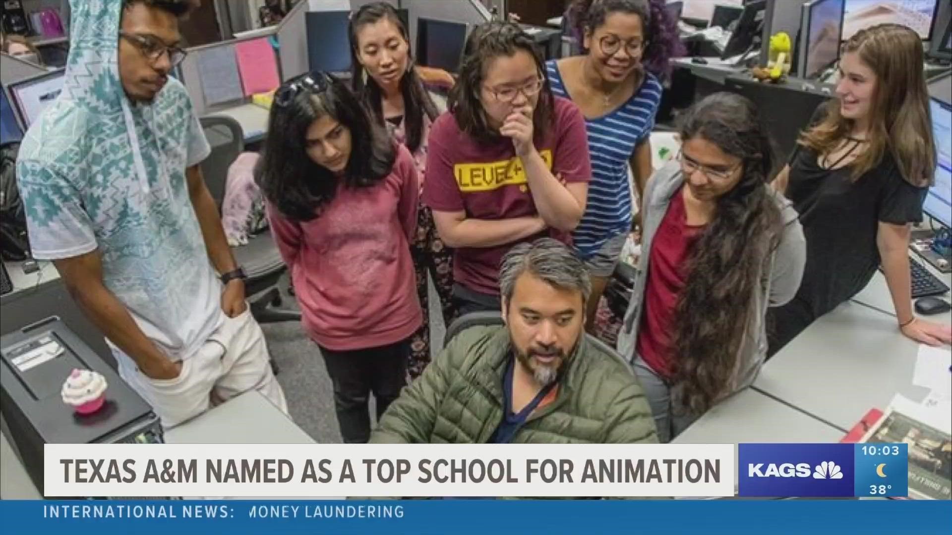 Texas A&M recently named a top school nationally for animation 