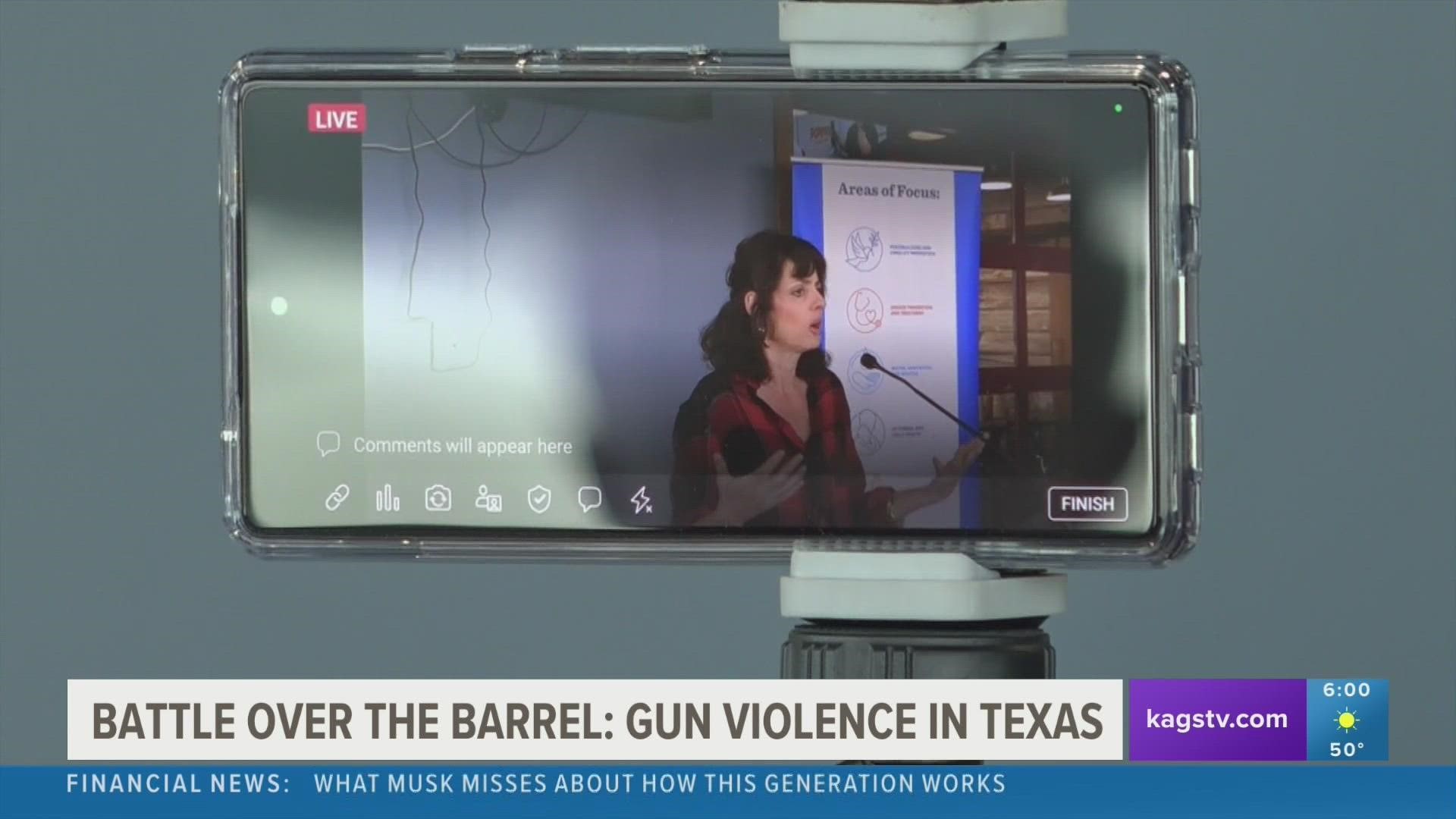 Nicole Golden, the Executive Director for Texas Gun Sense, said that on average 4,000 Texans die each year from gun-related tragedies.