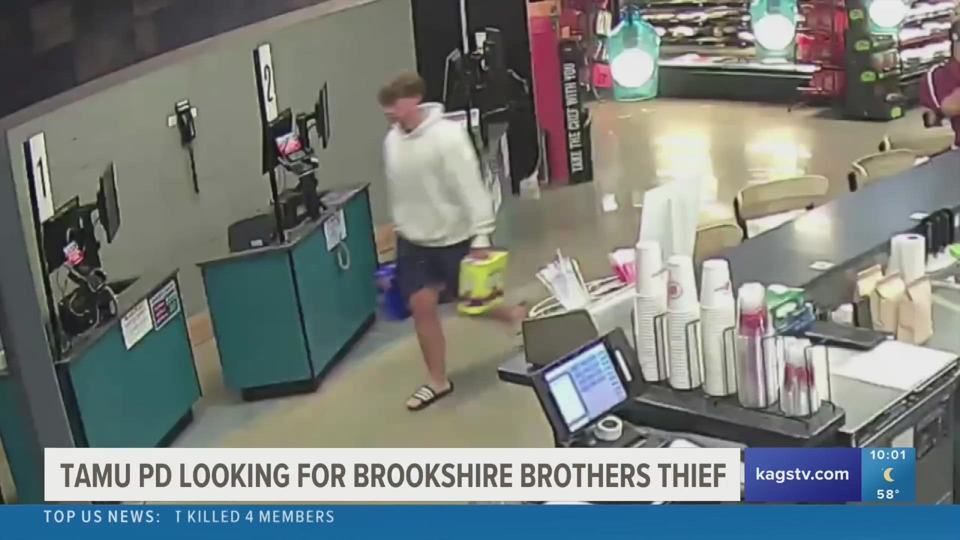 The individual allegedly took beer and spiked lemonade from Brookshire Brothers around 4 p.m. on Dec. 2.
