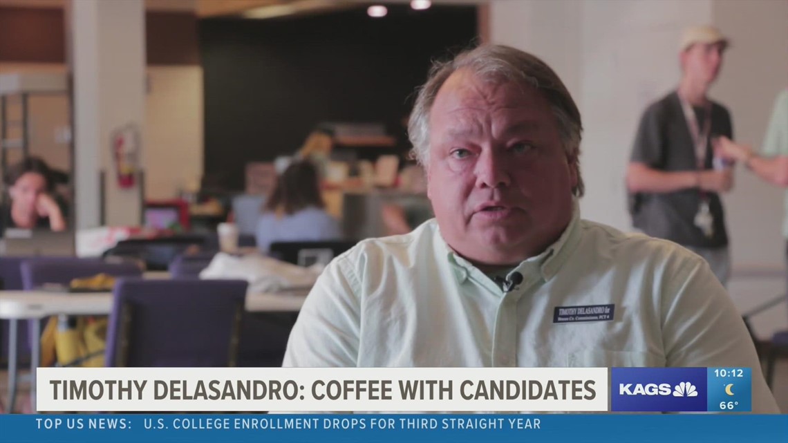 KAGS TV Coffee with Candidates: Meet Timothy Delasandro, County Commissioner Precinct 4 candidate