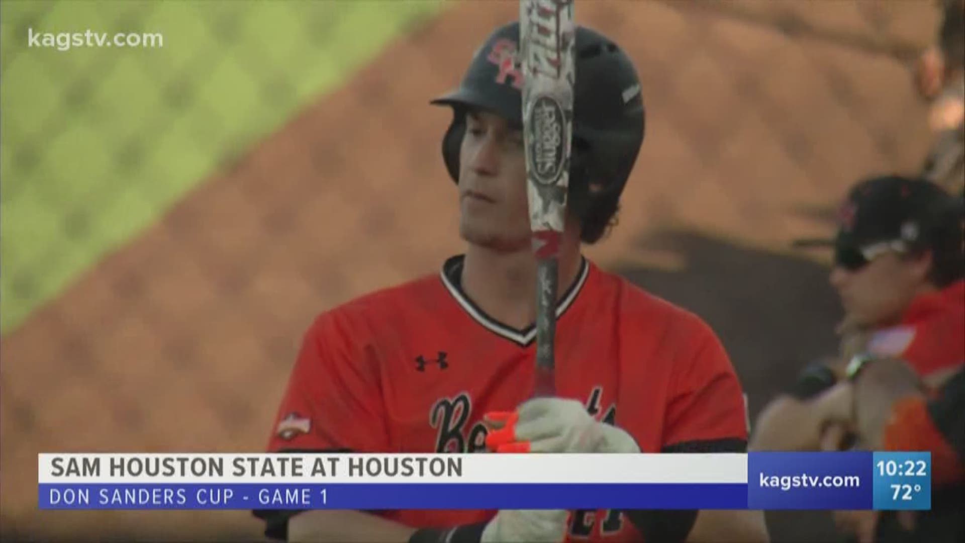 Houston defeated Sam Houston State 9-4 in game 1 of the Don Sanders Cup on Tuesday.