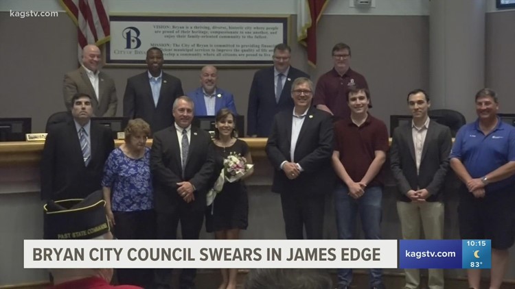 James Edge sworn in for Bryan City Council District 4