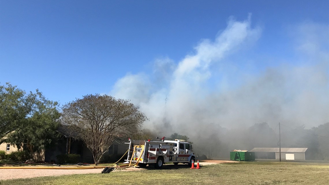 Several agencies battling house fire in Brenham
