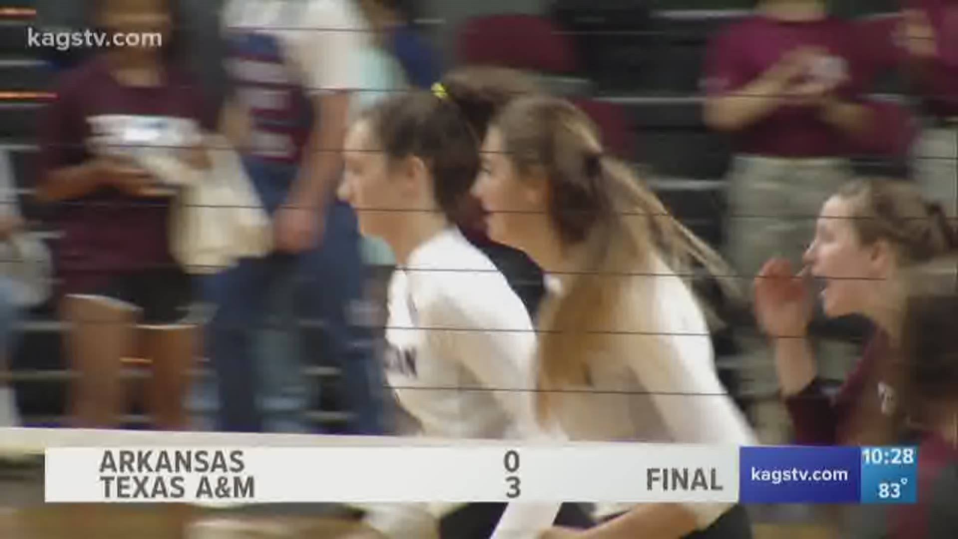 Aggie volleyball takes down Arkansas 3-0 to open SEC play in style.