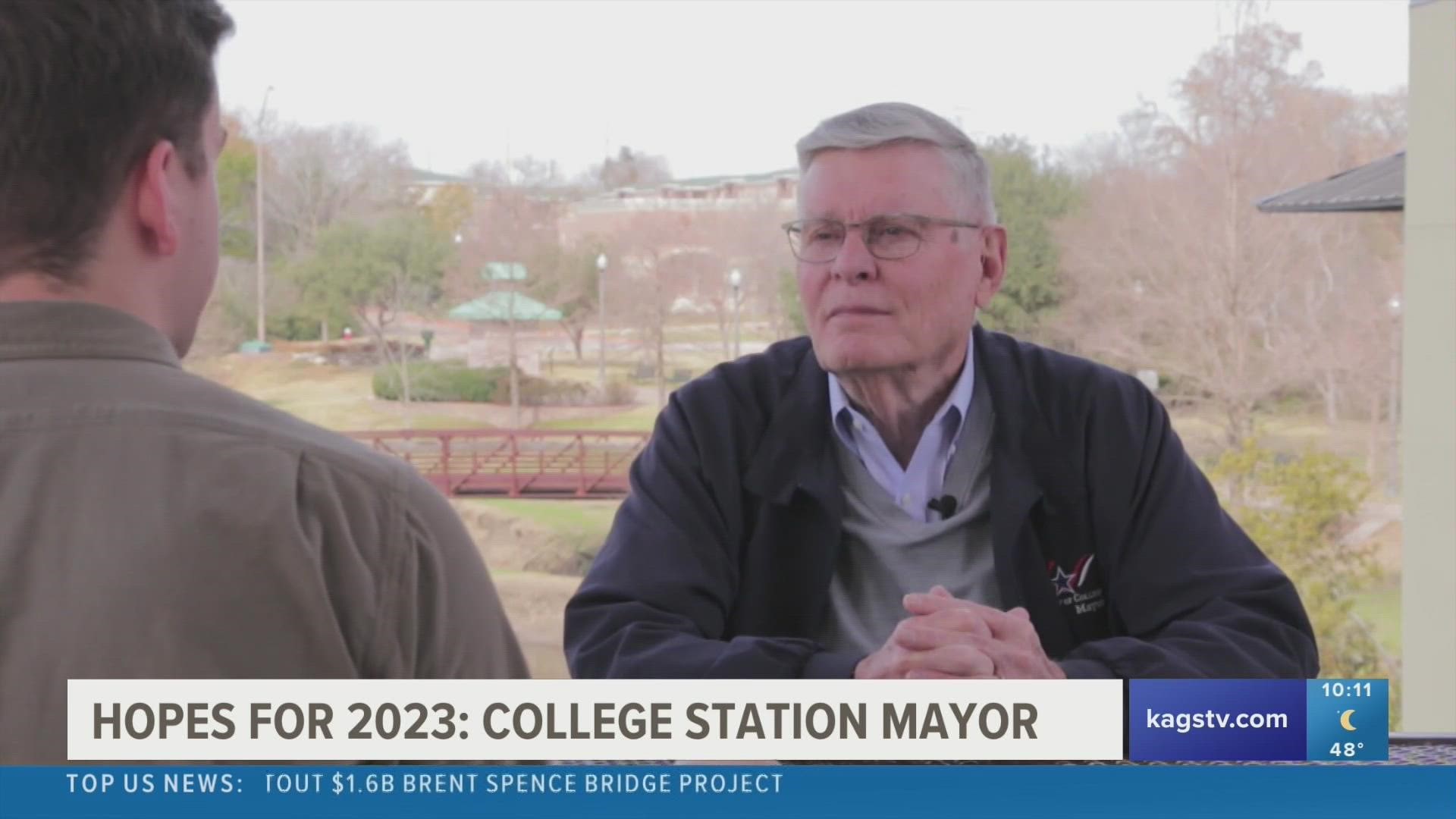 College Station Mayor, John Nichols, sat down with KAGS to discuss his plans for following-up on propositions, taxes, and public safety for the city in 2023.