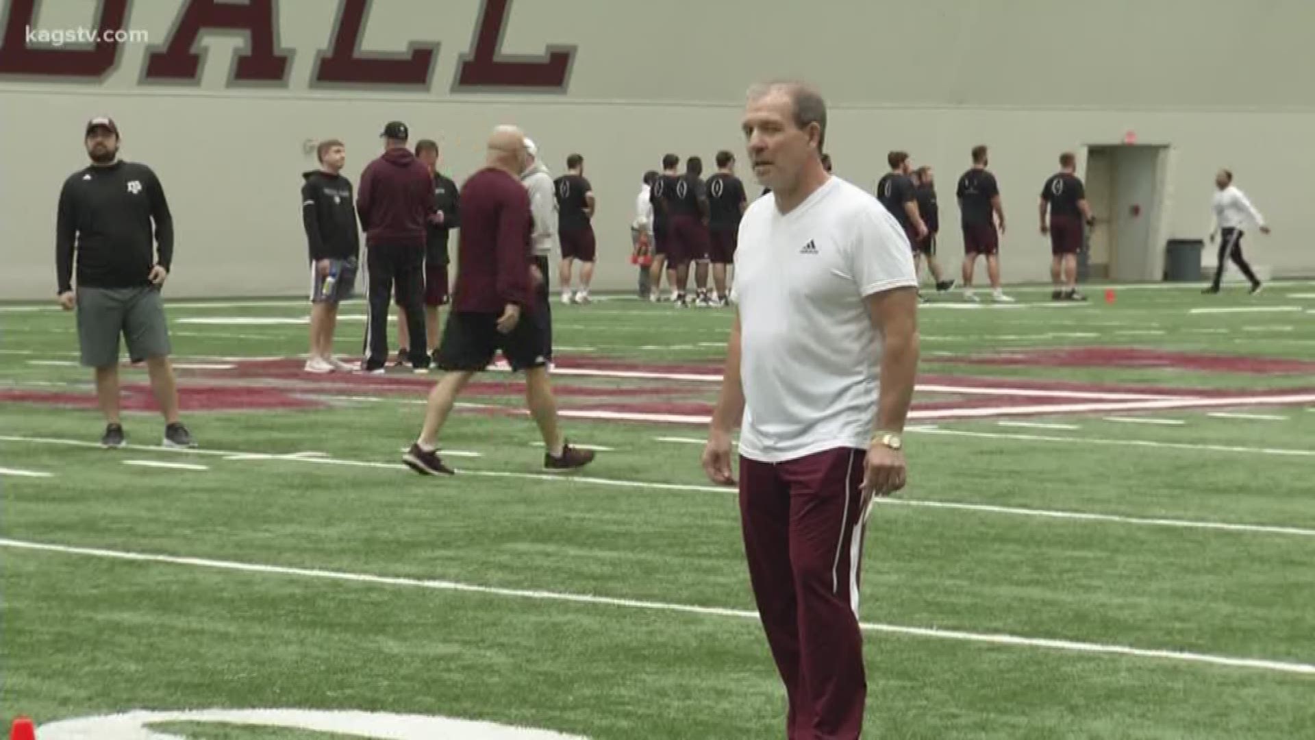 On Thursday afternoon, the media was invited to watch the Texass A&M football team go through fourth quarter conditioning drills.