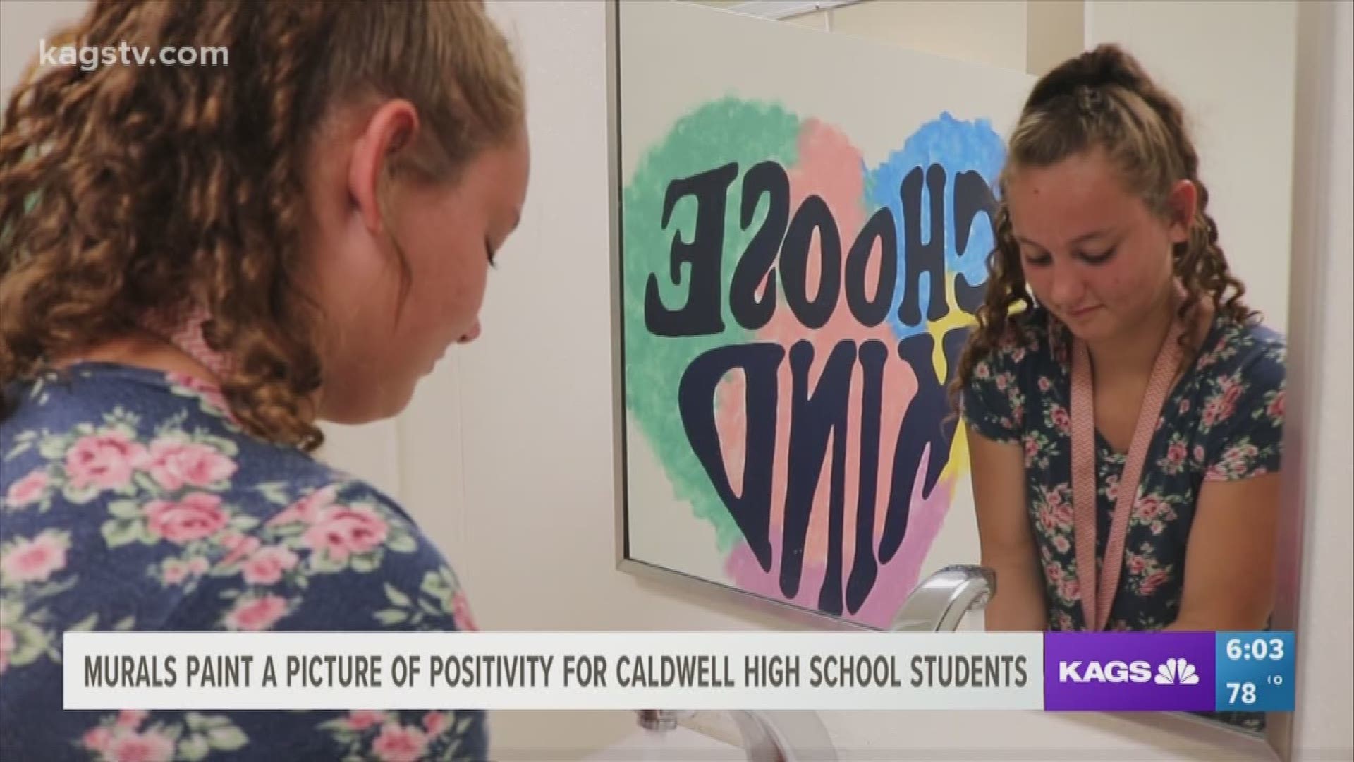 Teachers at Caldwell High School revamp bathroom for students