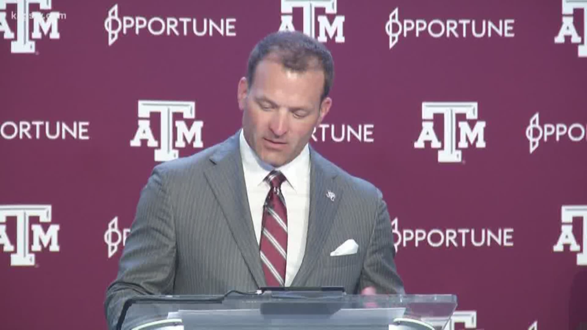 Coming to Aggieland from Ole Miss, Ross Bjork was officially introduced as Texas A&M's new athletic director on Monday afternoon at Kyle Field's Hall of Champions.