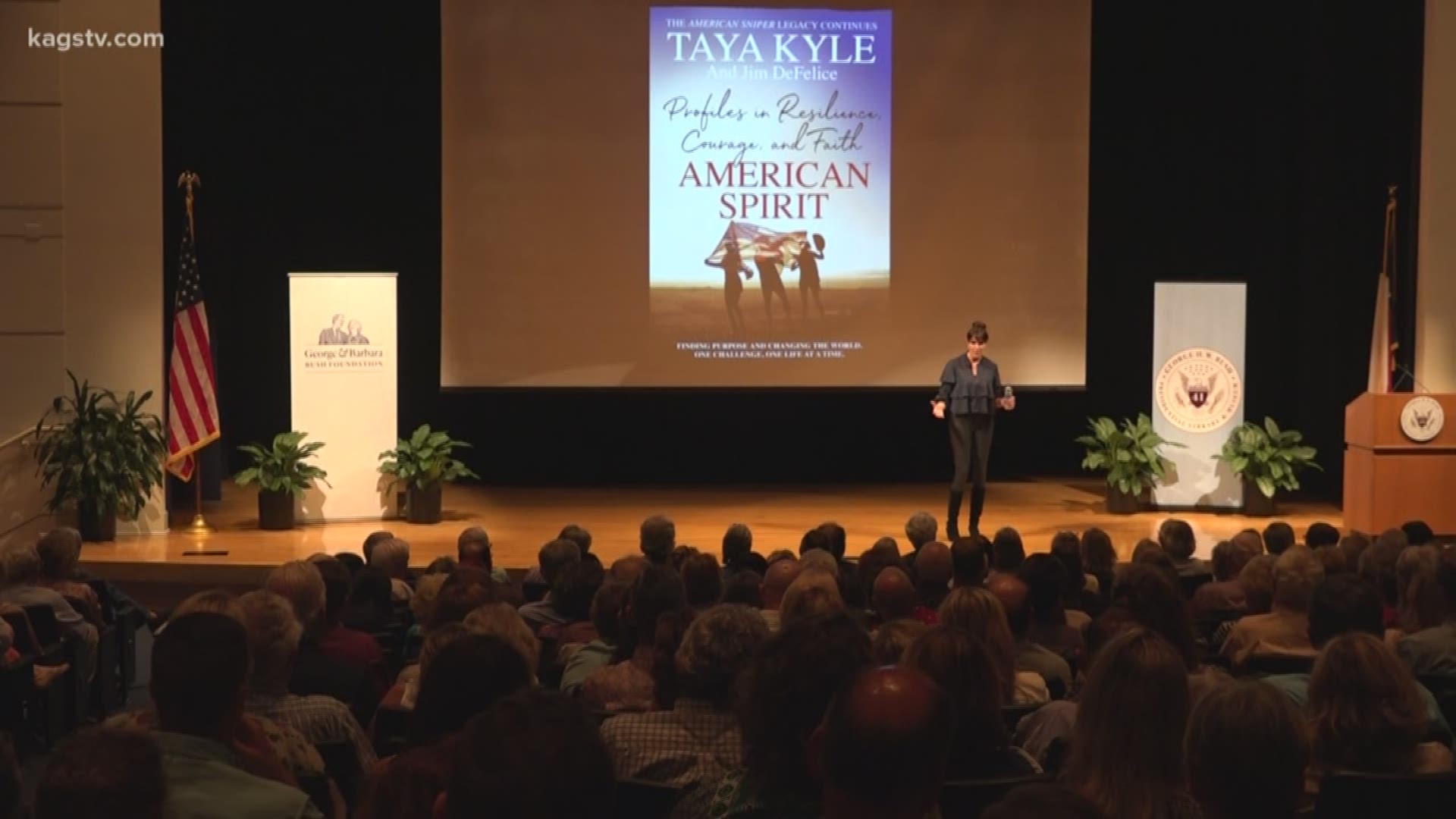 The bestselling author and wife of the late Chris Kyle spoke to an audience at the Annenberg Presidential Center.