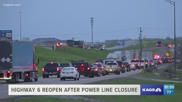 Highway 6 reopened in College Station after short closure