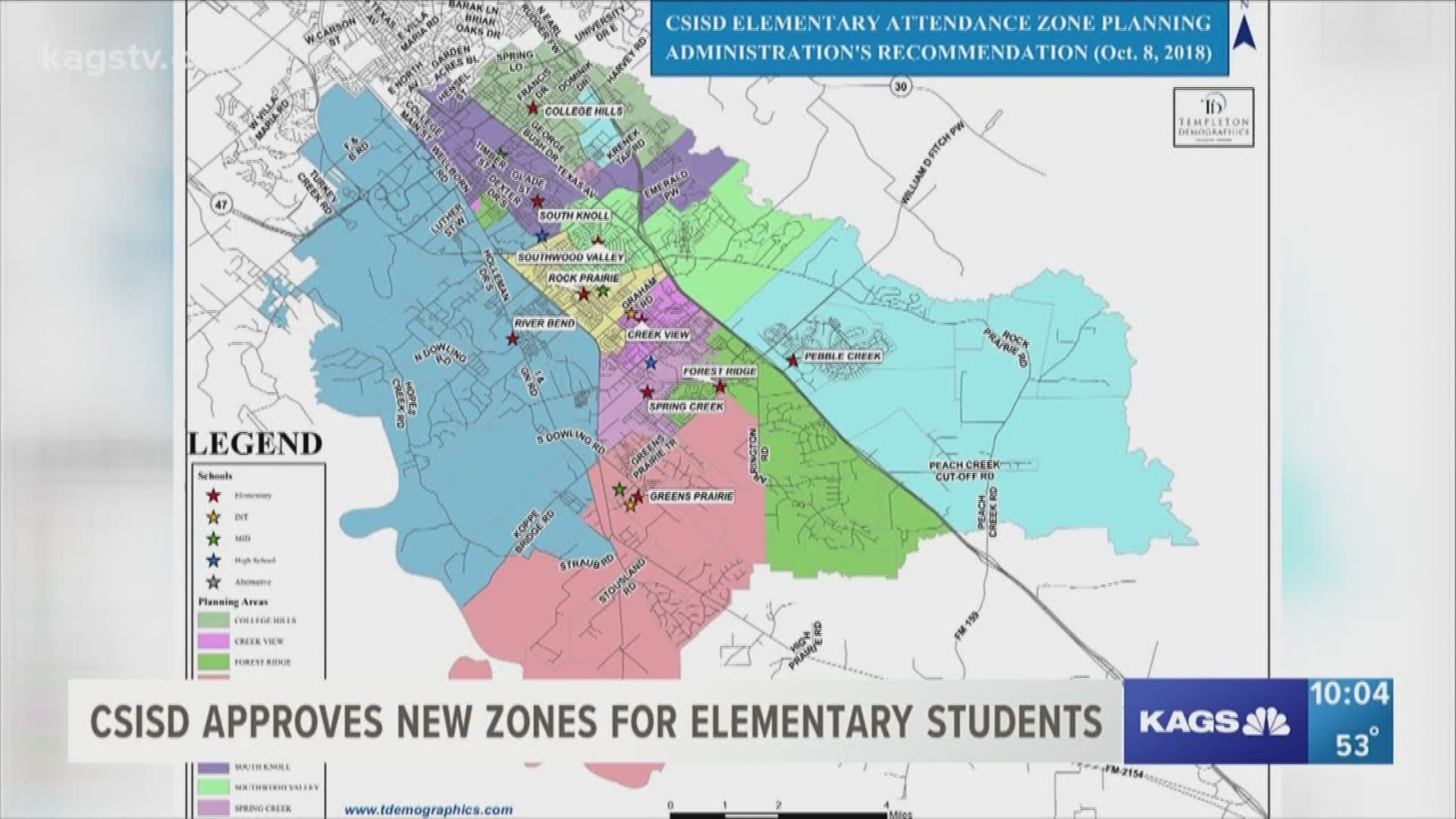 Earlier this evening the CSISD school board unanimously approved the new elementary zones to accommodate for the opening of River Bend Elementary.