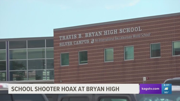 Bryan PD respond to active shooter call at Bryan High School, incident determined to be a hoax