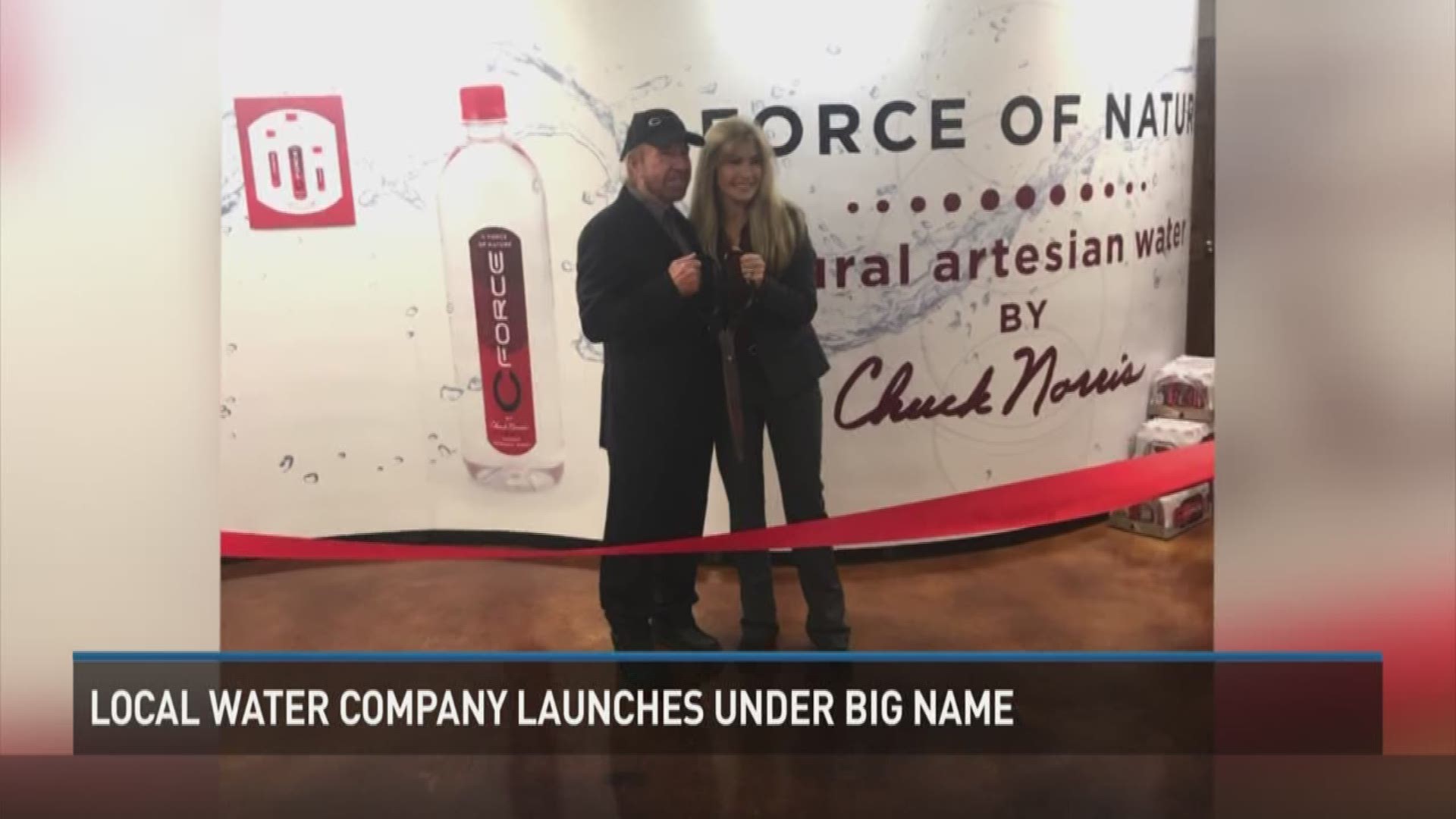 Gina and Chuck Norris cut the ribbon and launched a water company in Navasota.