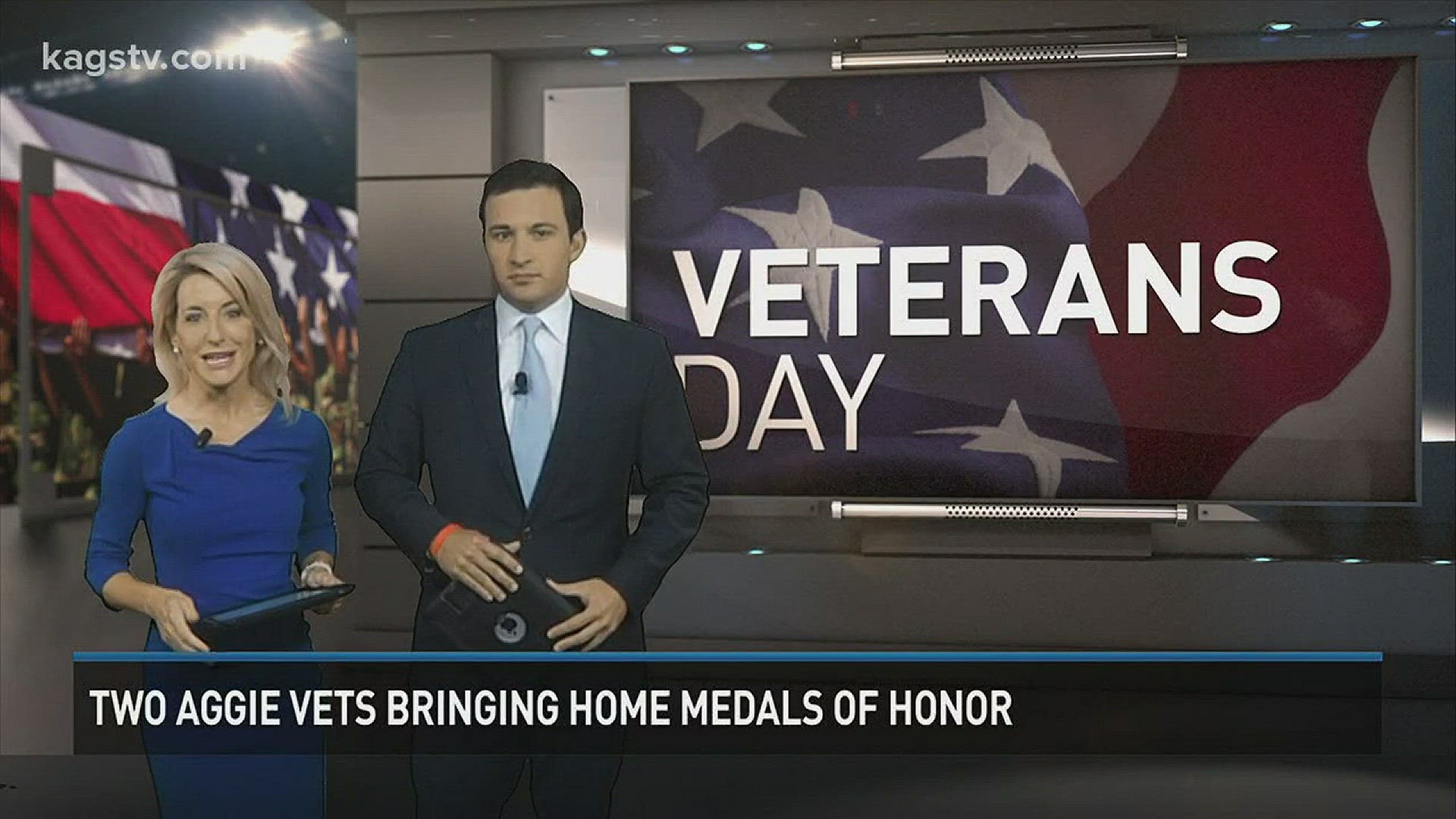 With Veterans Day tomorrow and it being observed today KAGS Jay O'Brien spoke with some local Aggie veterans about their work to bring Medal Of Honor awards home to Aggieland.