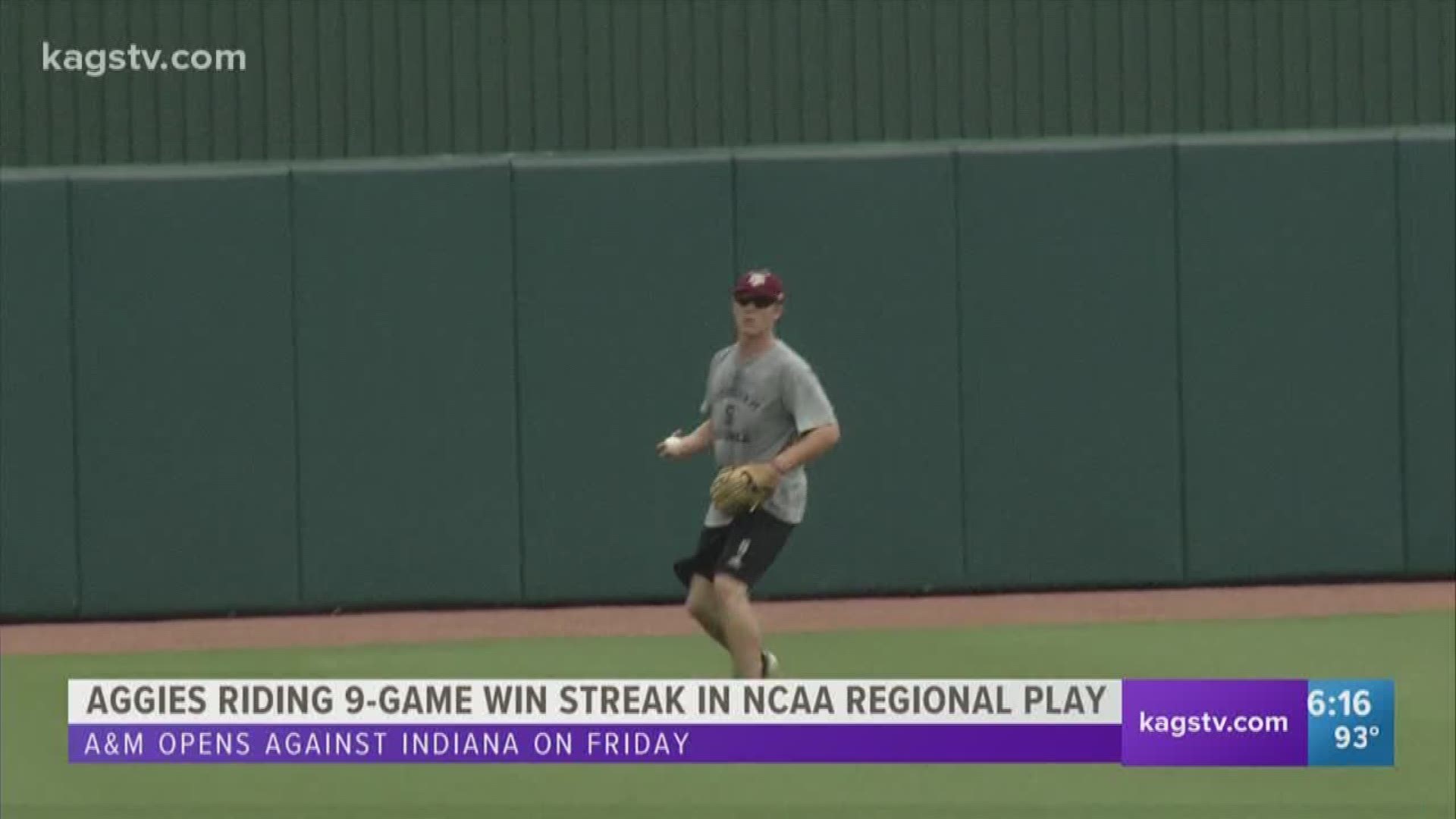 Heading into Friday's opener of the Austin Regional against Indiana, the Texas A&M baseball team is riding a 9-game winning streak in NCAA Regional Play.