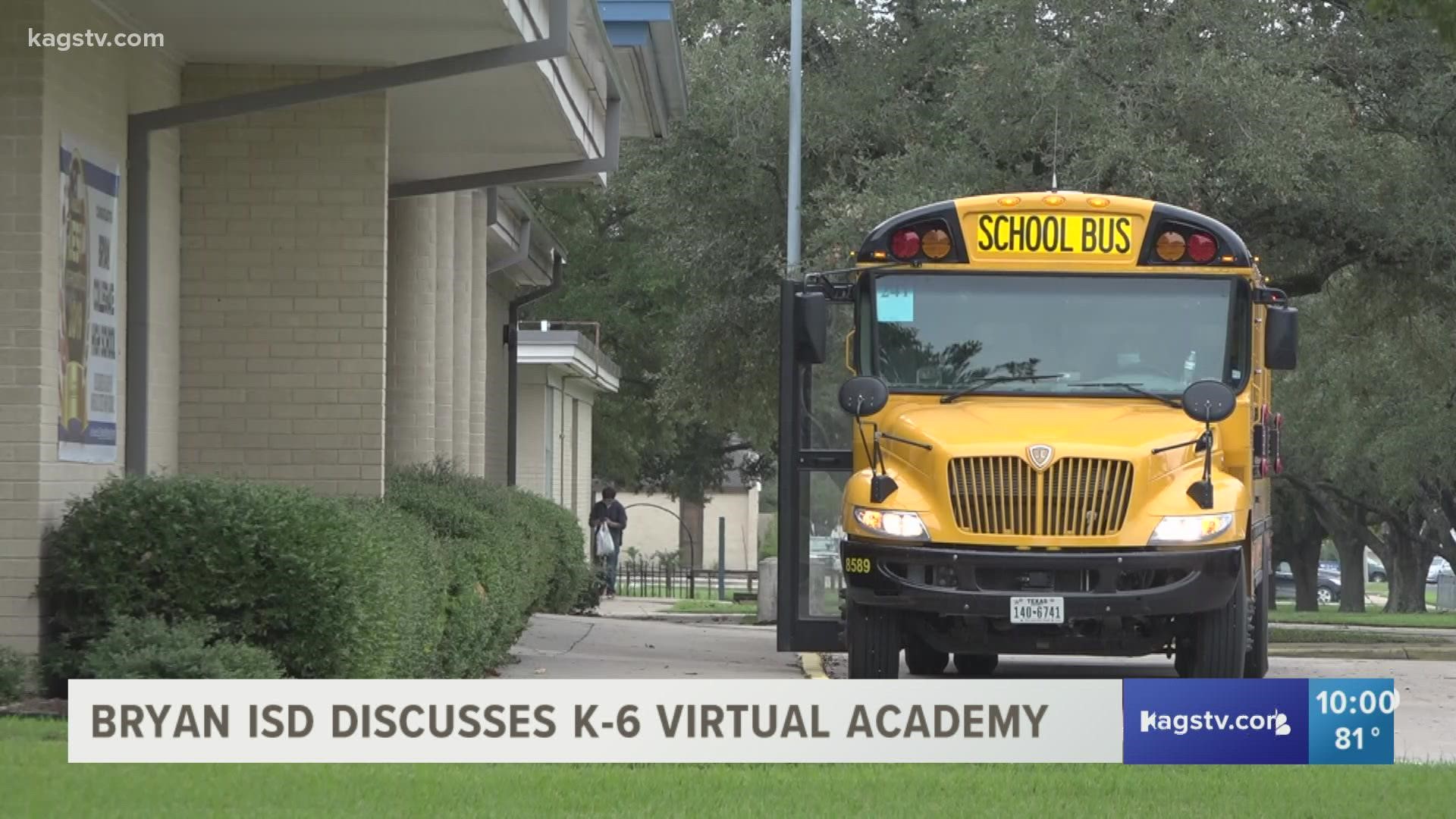 After parent concerns and funding approvals, Bryan ISD is considering a 'virtual academy'
