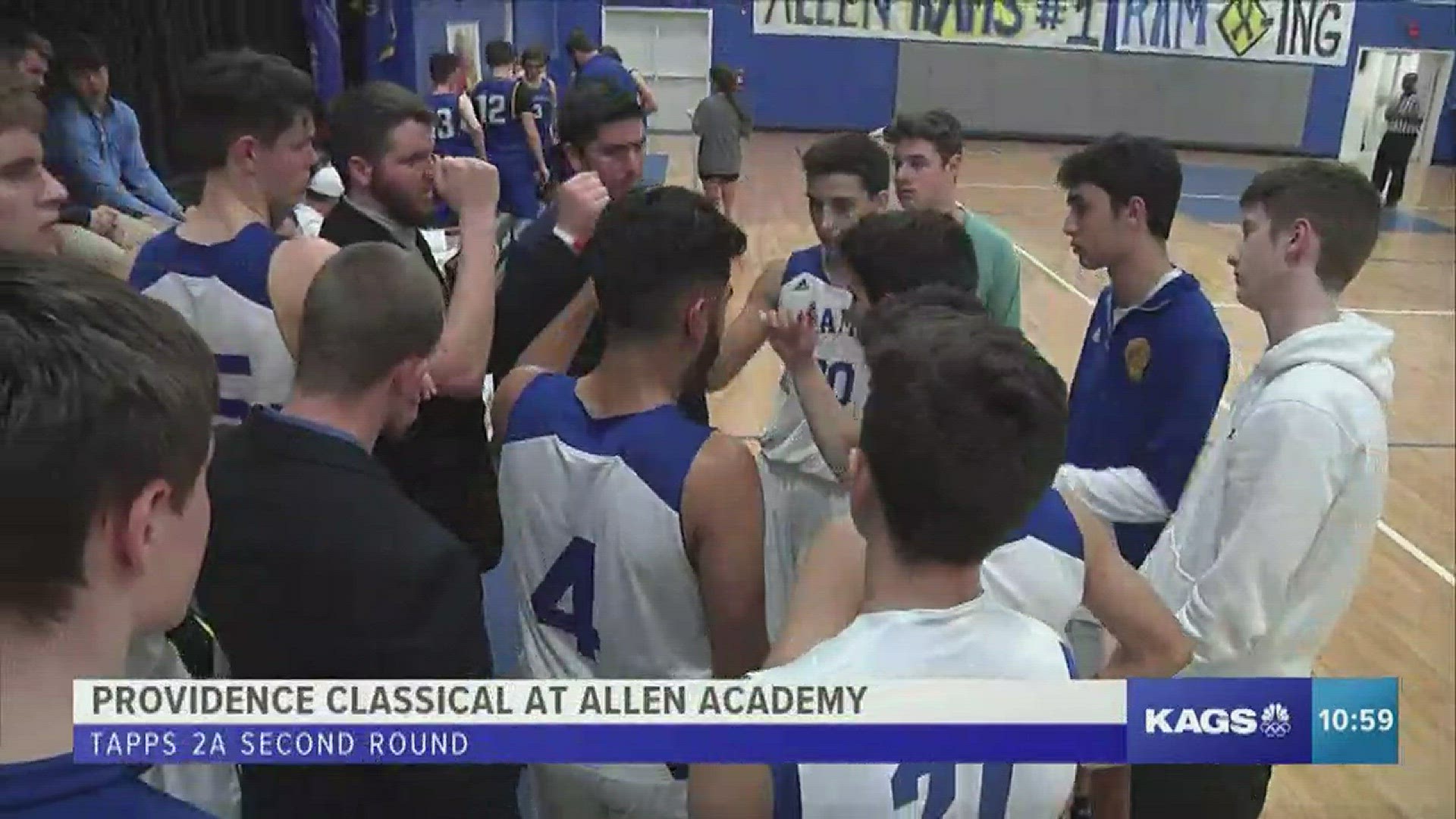 Allen Academy battled back from a 17-point deficit to beat Providence Classical 56-51 in round two of the TAPPS 2A playoffs.