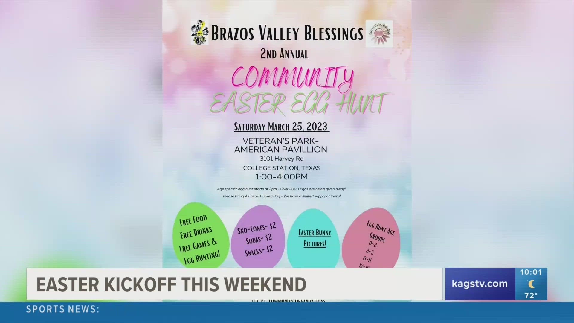 Brazos Valley Blessings has been making a splash in BCS by helping families, kicking off their springtime activities with an Easter egg hunt.