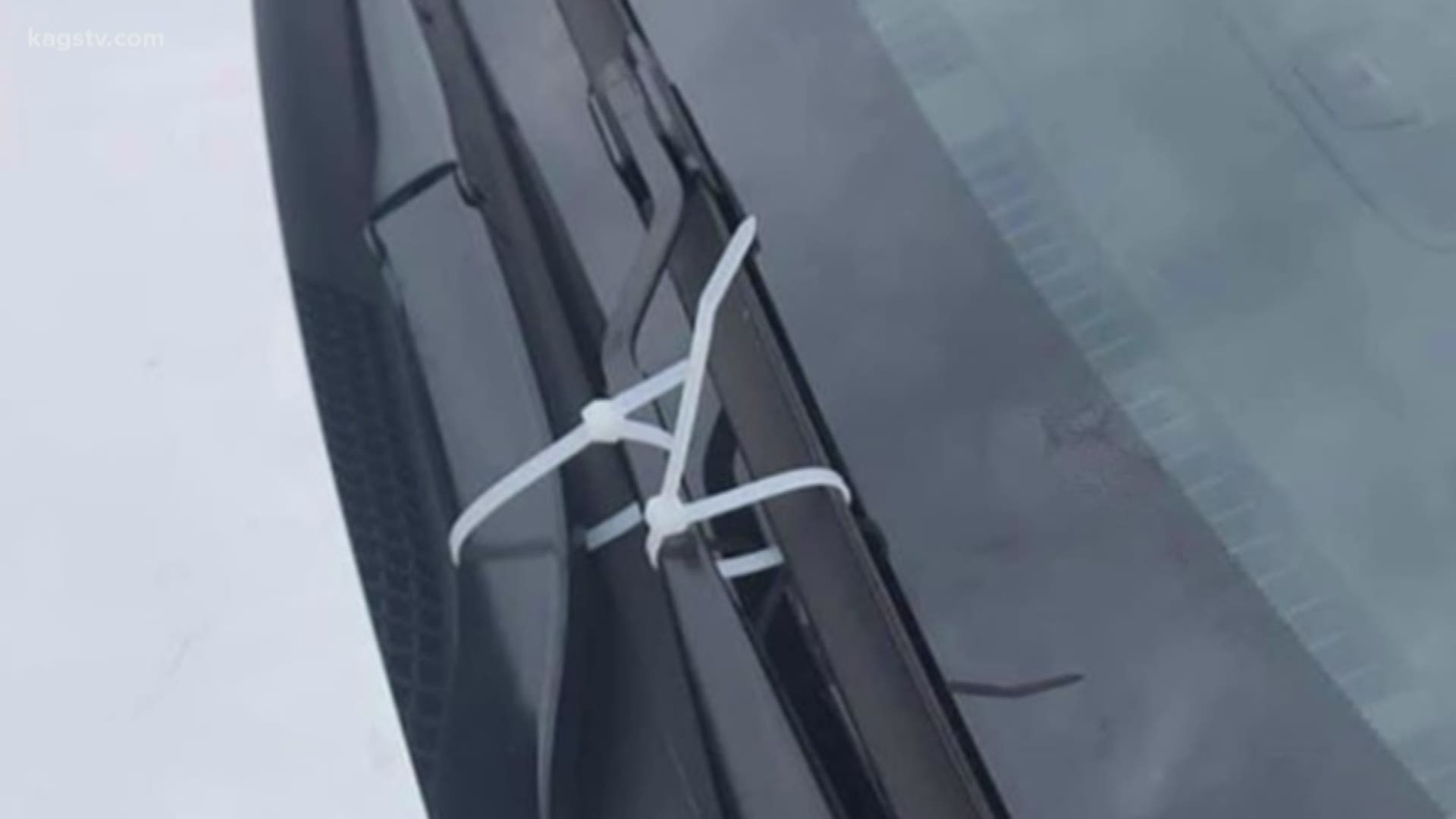 In a Twitter post, CSPD said that while a viral post about zip ties on windshield wipers