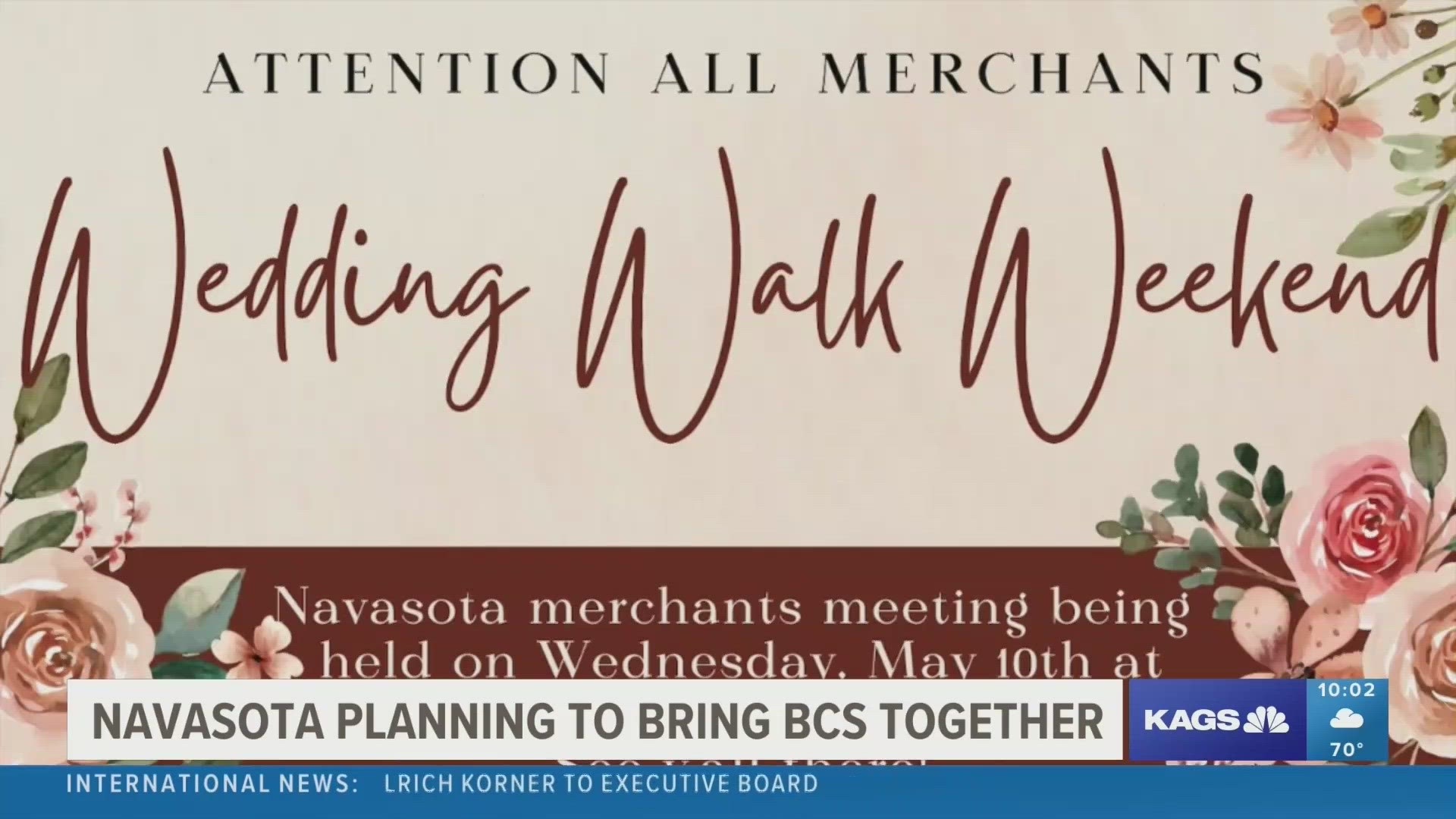 On Thursday, the Navasota Chamber of Commerce will host a meeting for merchants to participate in a weekend for brides.