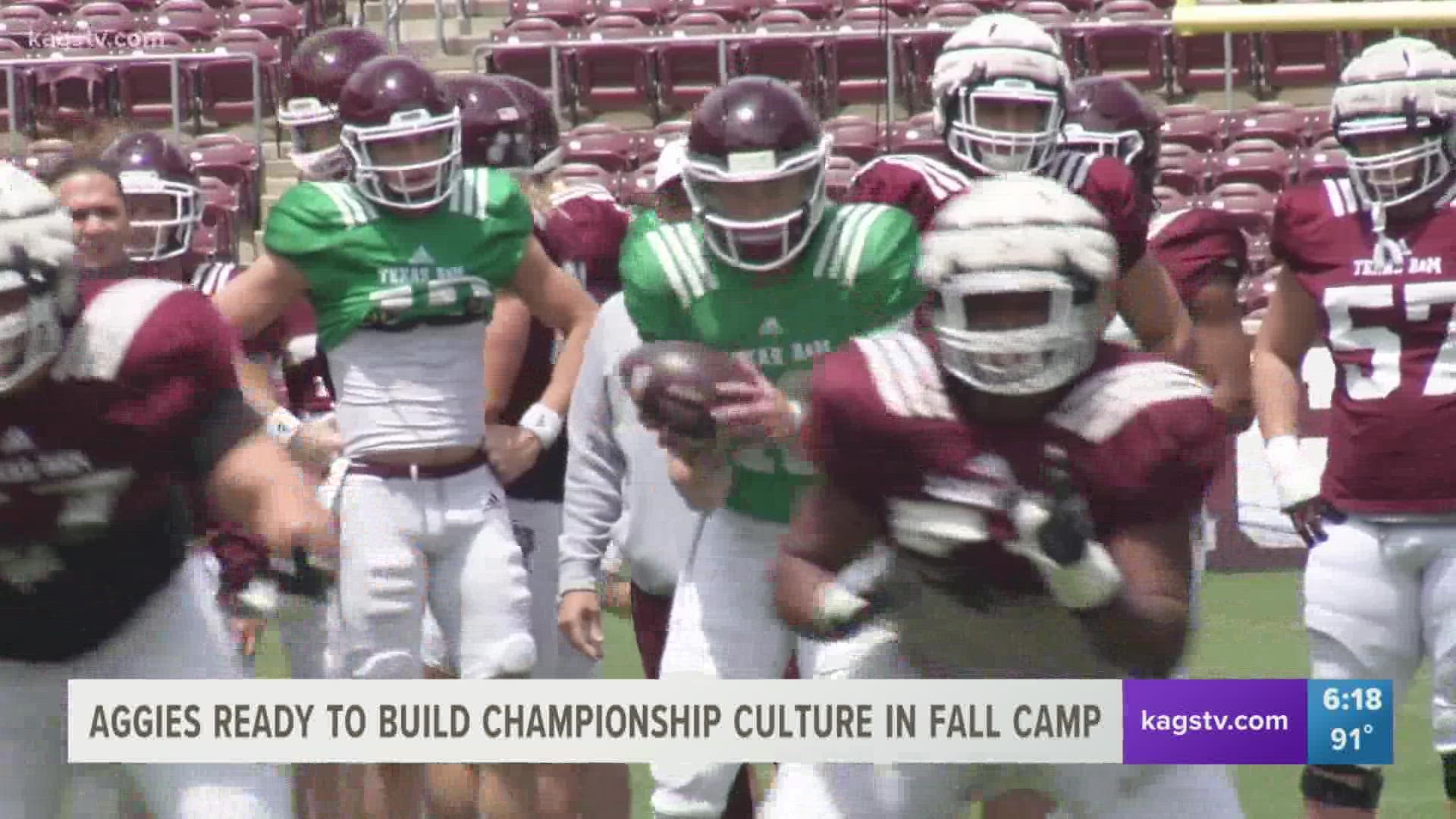 The A&M football team opens fall camp on Friday. The Aggies will give fans a sneak peak of the squad on Sunday when they host an open practice at Kyle Field