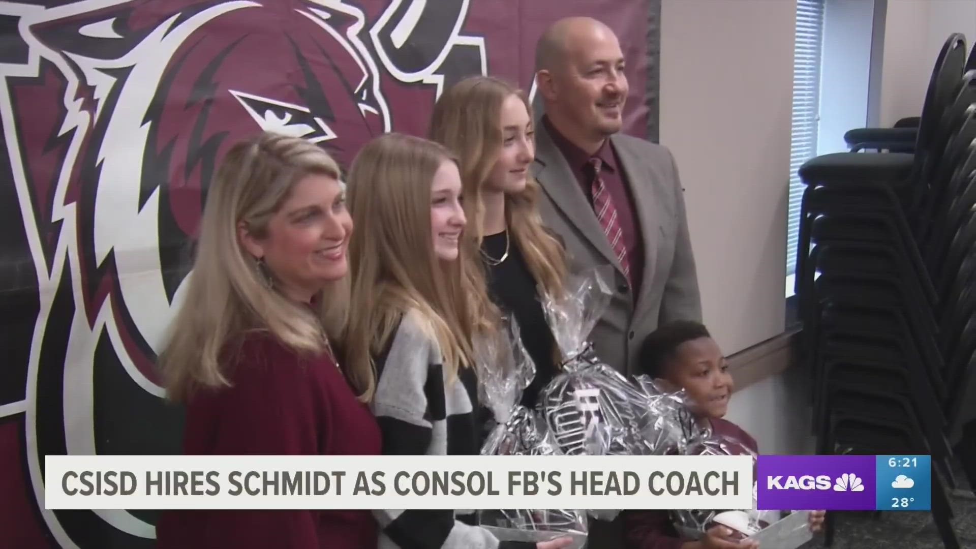 College Station ISD formally approved the hire of former Prosper head coach Brandon Schmidt, who takes over for after Lee Fedora's abrupt resignation.