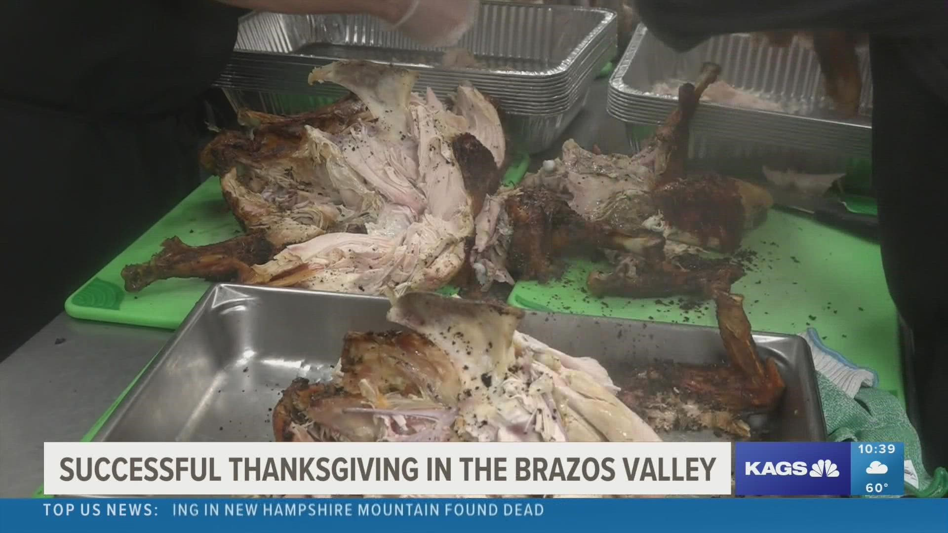 After days of preparation by various organizations, "Thanksgiving in the Brazos Valley" kicked off without a hitch, feeding thousands locally in need of a meal.