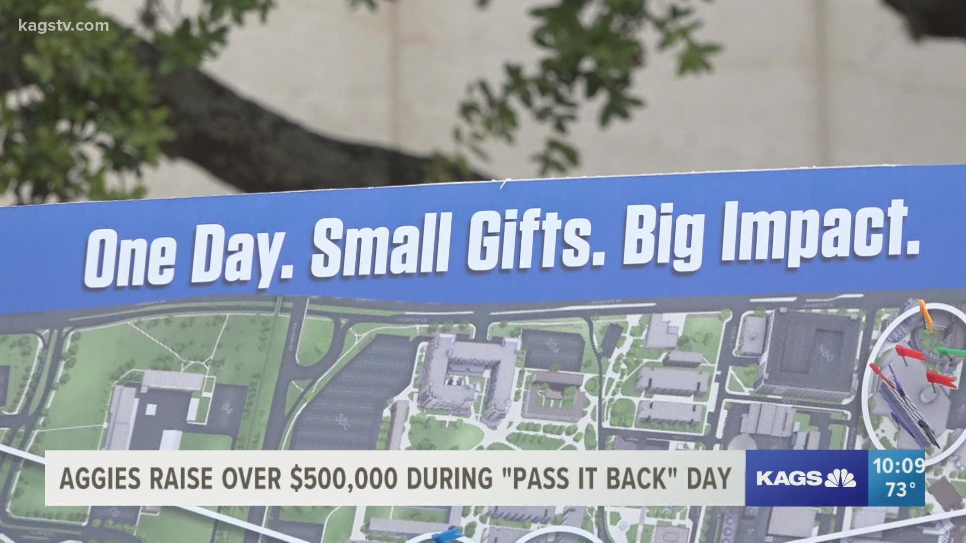 Pass It Back Day was created to help raise funds for all Texas A&M students and traditions