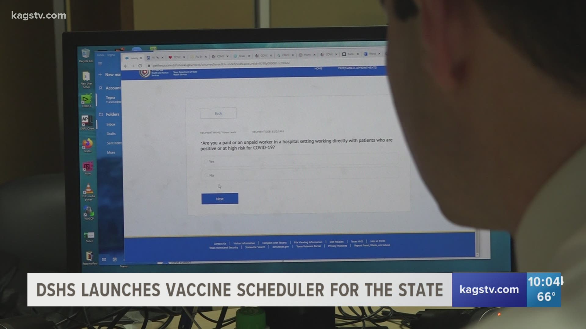 The DSHS launched the Texas Public Health Vaccine Scheduler Monday morning.