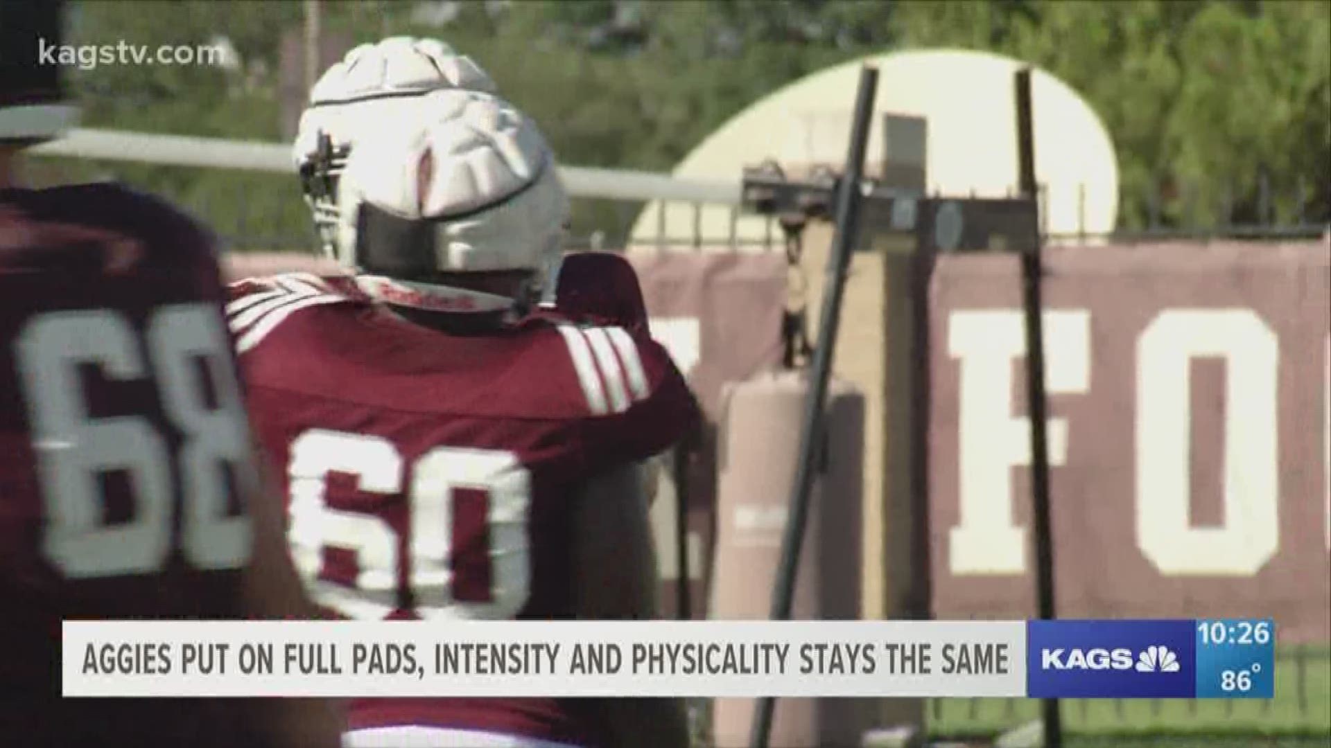 Just because the full pads were on, there was little difference in the way the Texas A&M Football team practiced on Monday.