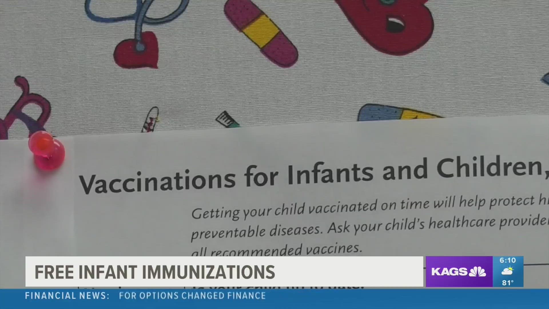 The last week of April is infant immunization week and the Brazos County Health Department is offering free infant immunizations for residents.