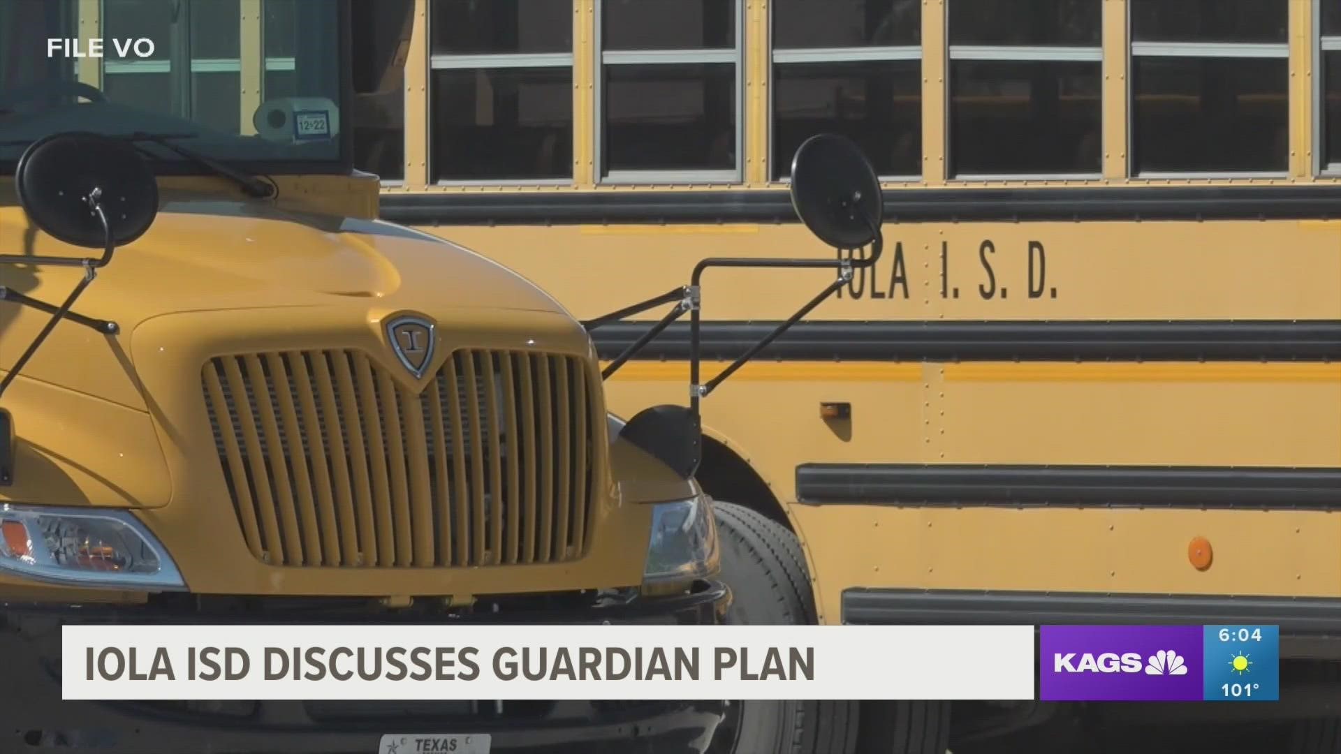 Jeff Dyer, Iola ISD Superintendent, said that this school year will mark the fifth year they've had the Guardian Plan in place.