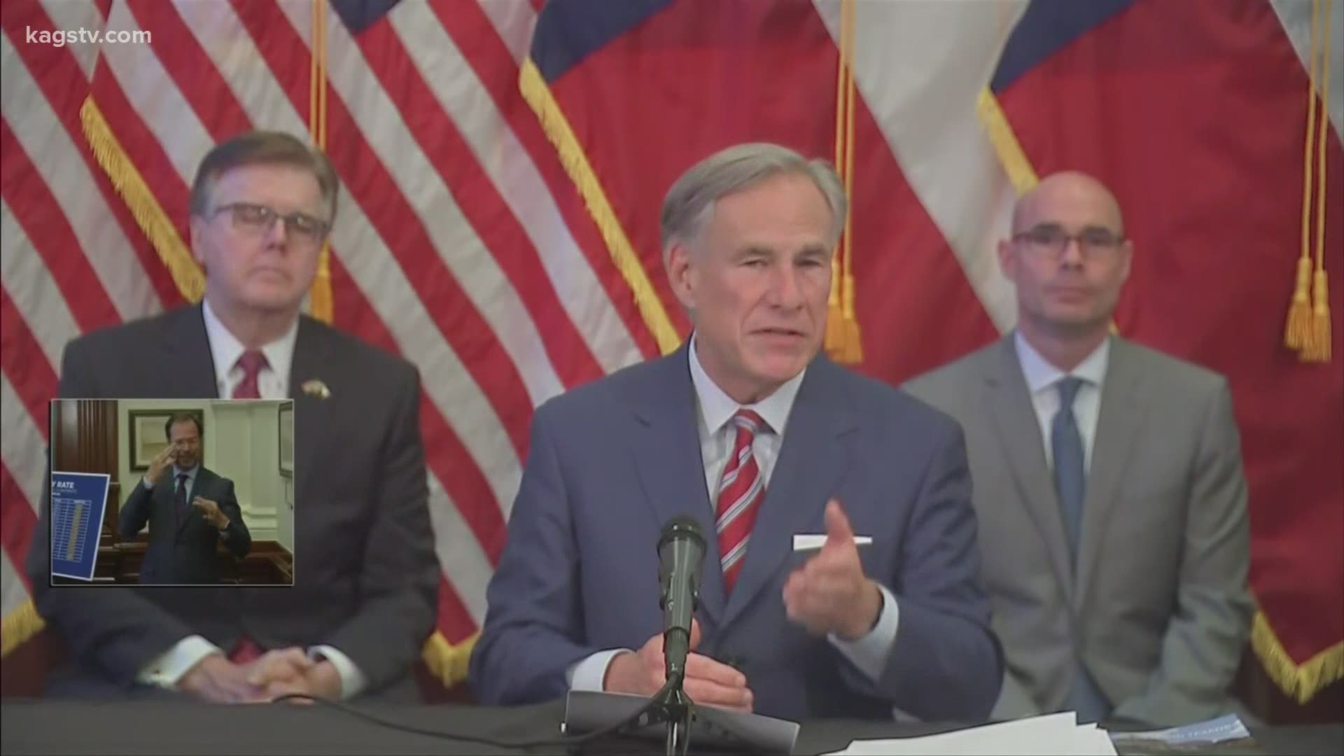 Gov. Abbott announced businesses like bars and child care centers could start to reopen.