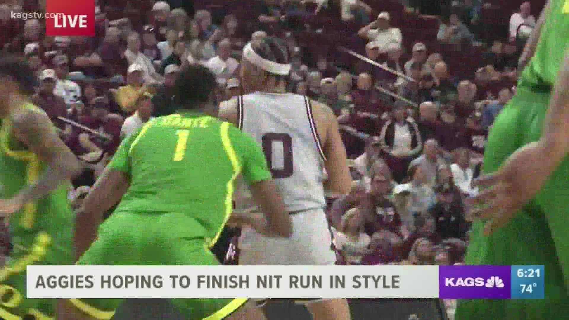 For the first time in program history, the A&M men's basketball team is taking the court in the NIT semifinals.