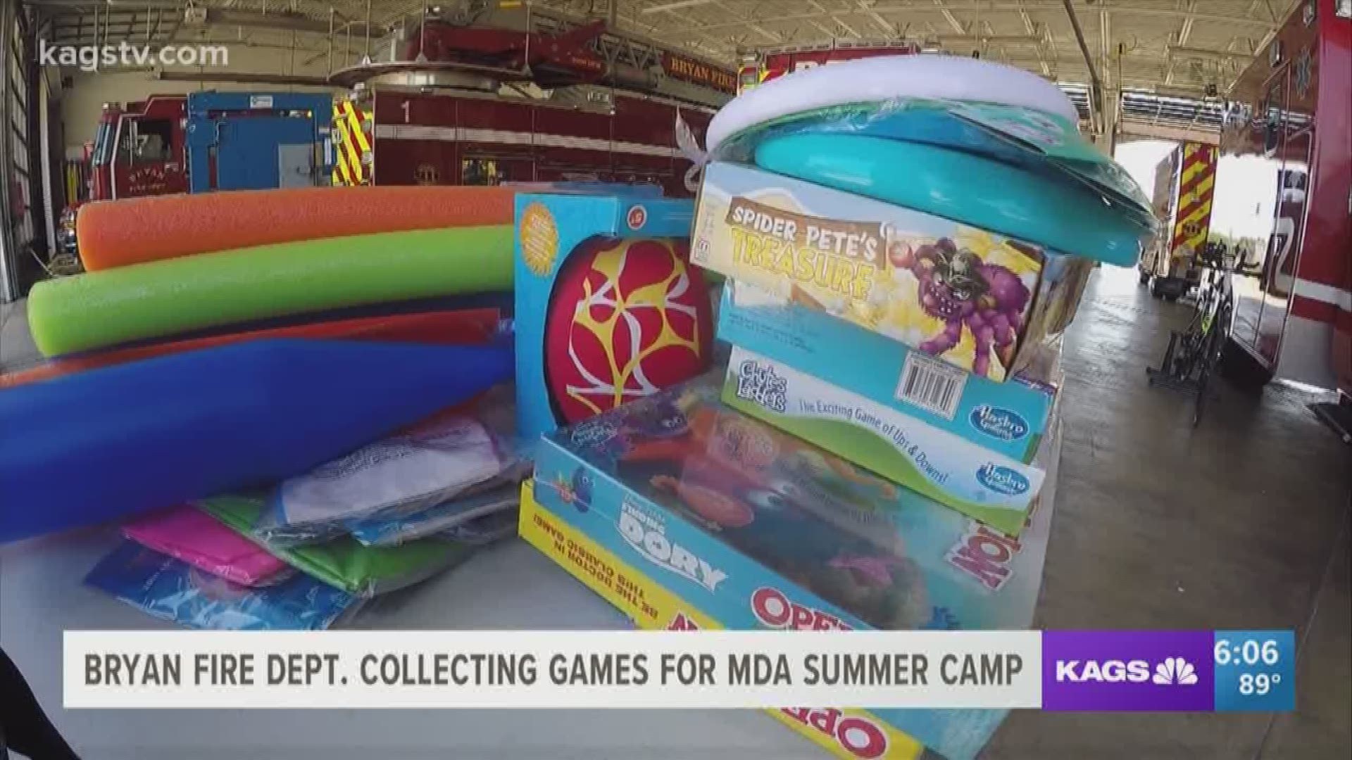 The Bryan Fire Department is holding a game drive where they will be collecting a variety of games to donate to the Camp For All summer camp that works with special needs children.