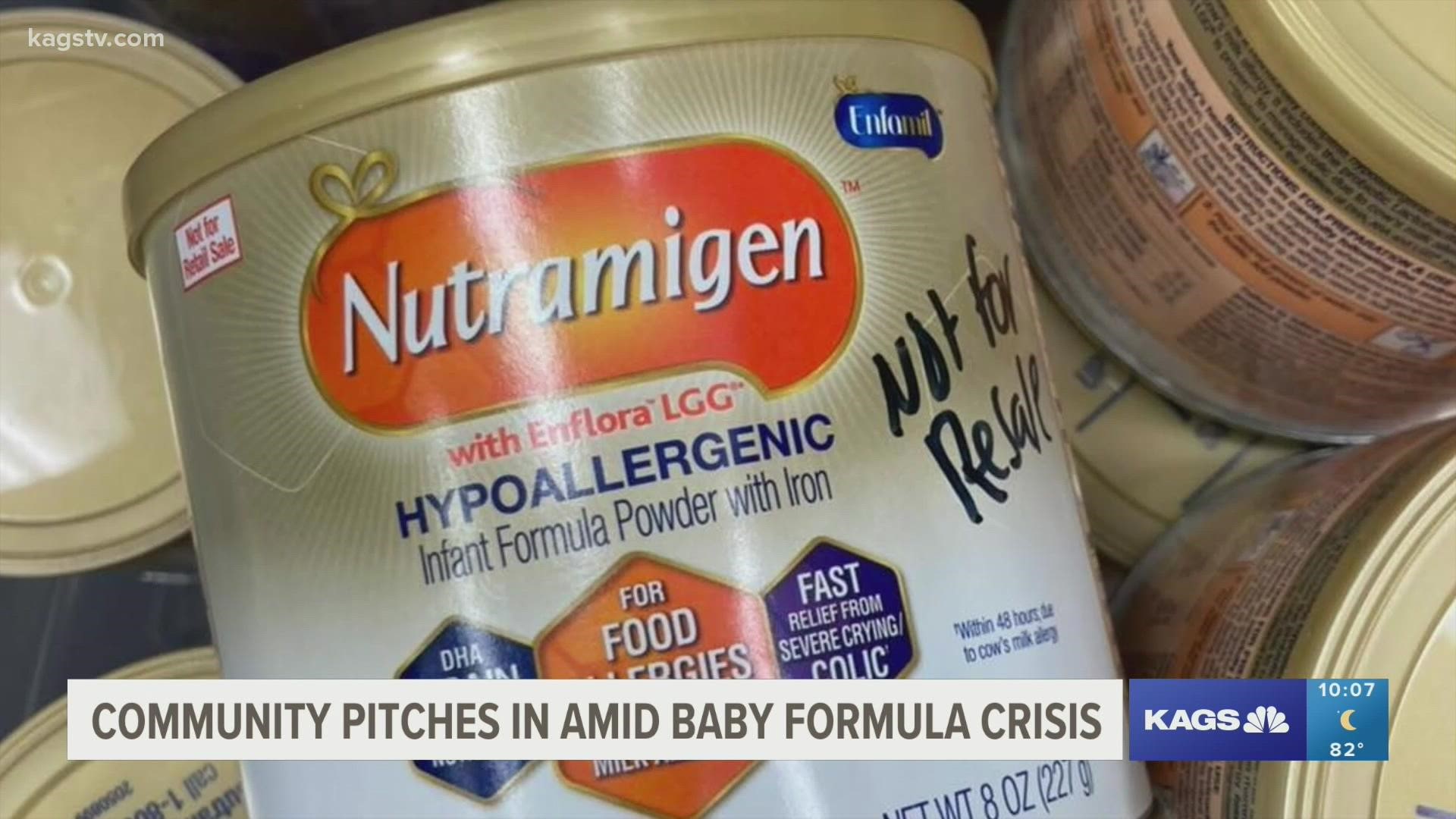 Kid to Kid in Bryan is helping moms in the Brazos Valley who need formula for their families.