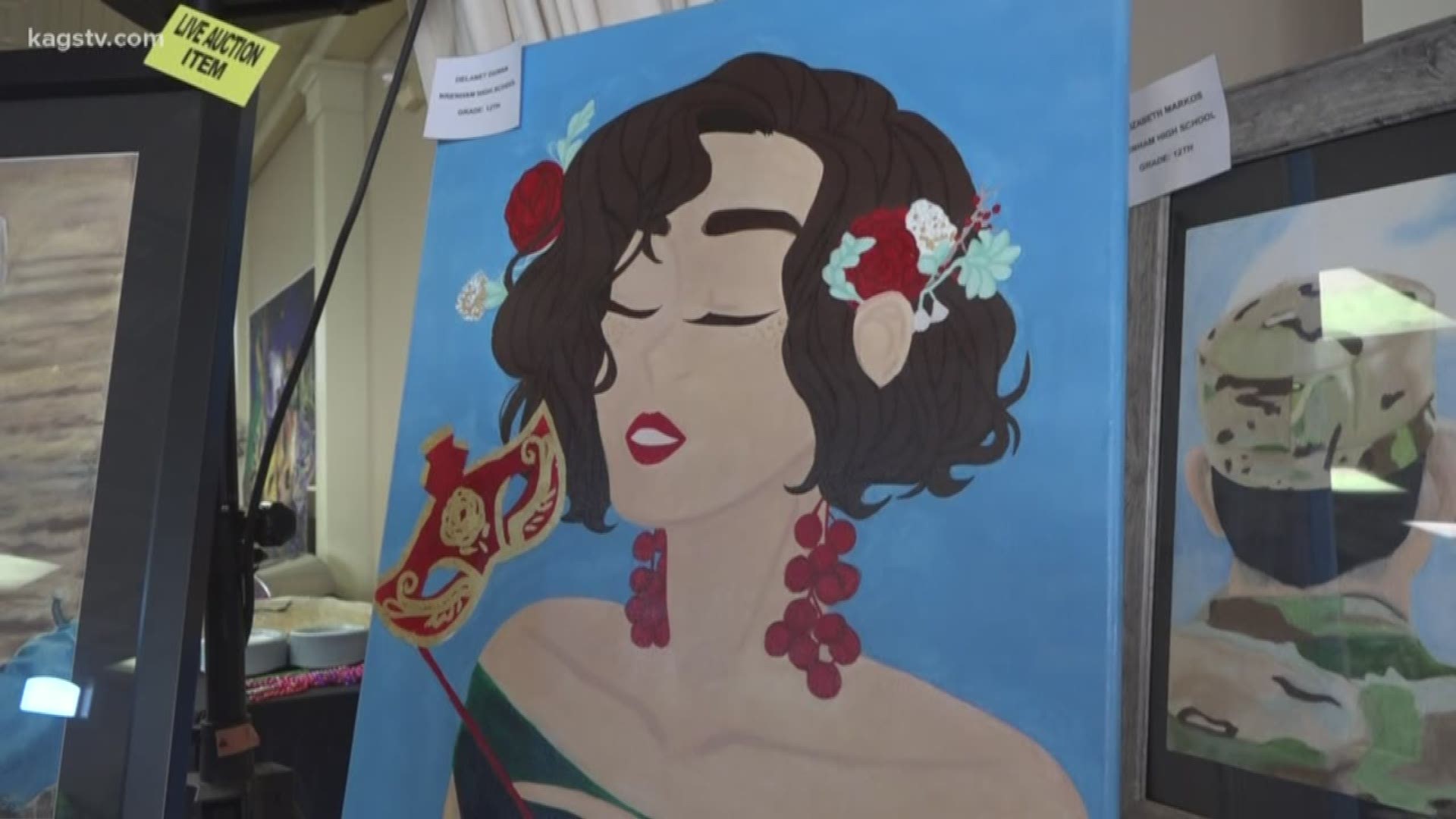The showcase had more than 50 pieces of student artwork that were auctioned off.