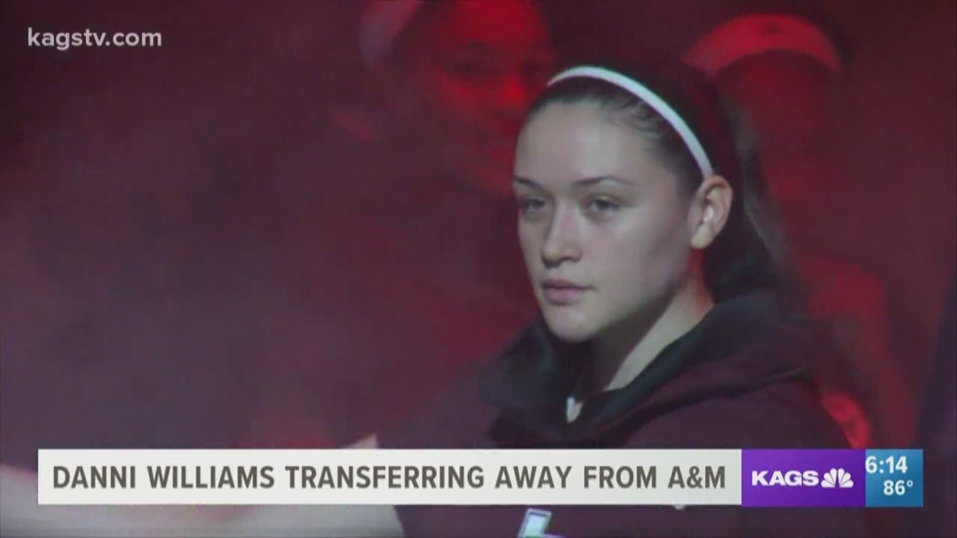 Texas A&M women's basketball player Danni Williams announced on Instagram on Wednesday that she plans to transfer away from Aggieland for her final year of eligibility.