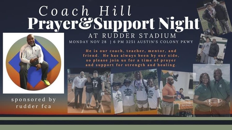 Rudder High School hosts Prayer & Support Night for Coach Calvin Hill