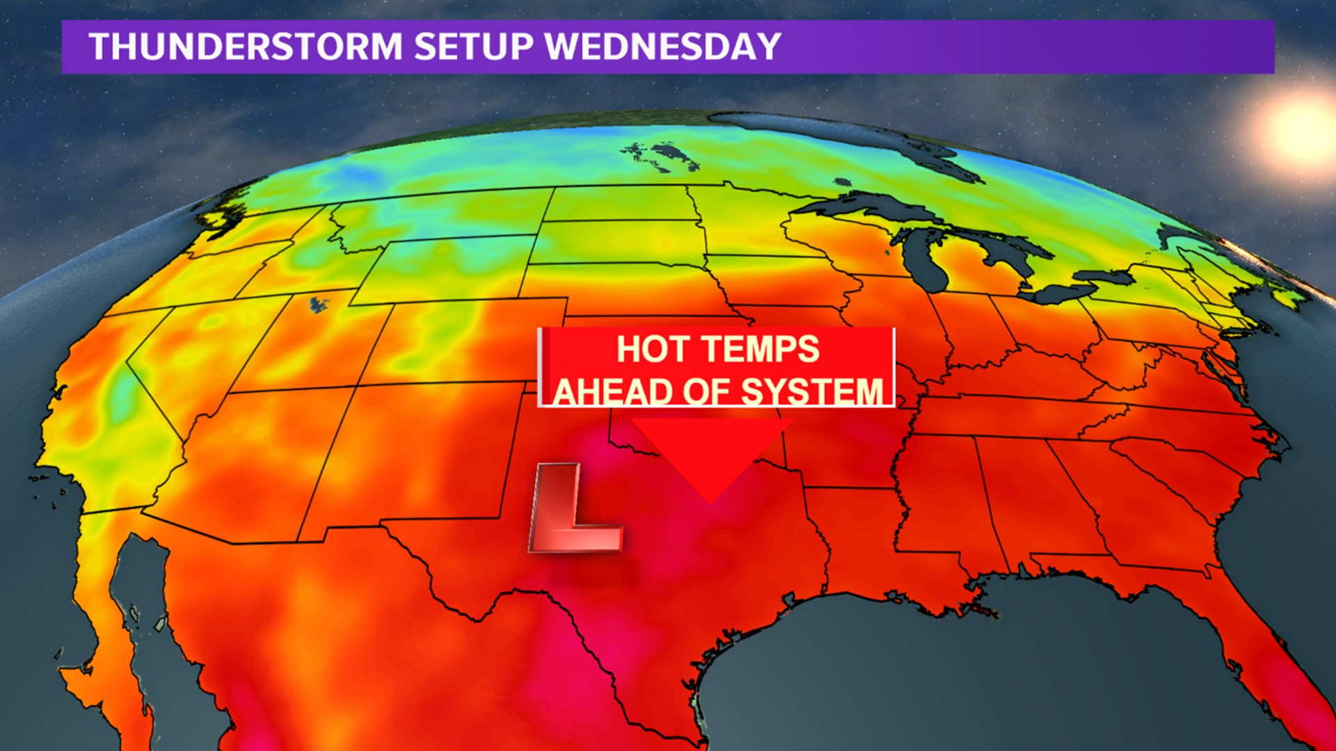 Hot temperatures & isolated severe storms, followed by a cold fro ...