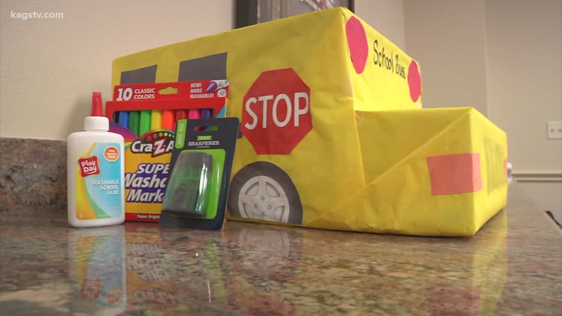Bryan ISD receives 900 packaged school supplies from JLBCS "Stuff the Bus" campaign
