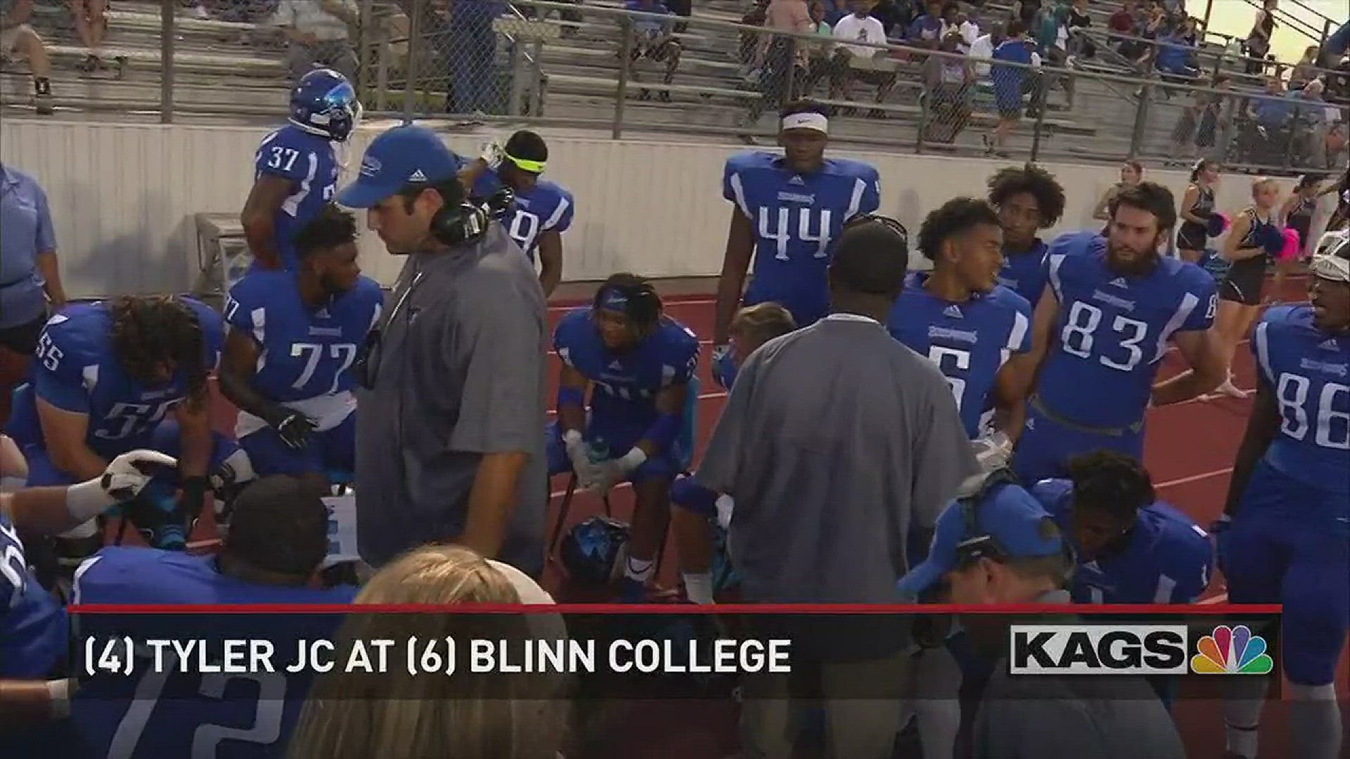 No. 6 Blinn gave up 34 second half points en route to a 34-22 loss to No. 4 Tyler Junior College on Saturday.