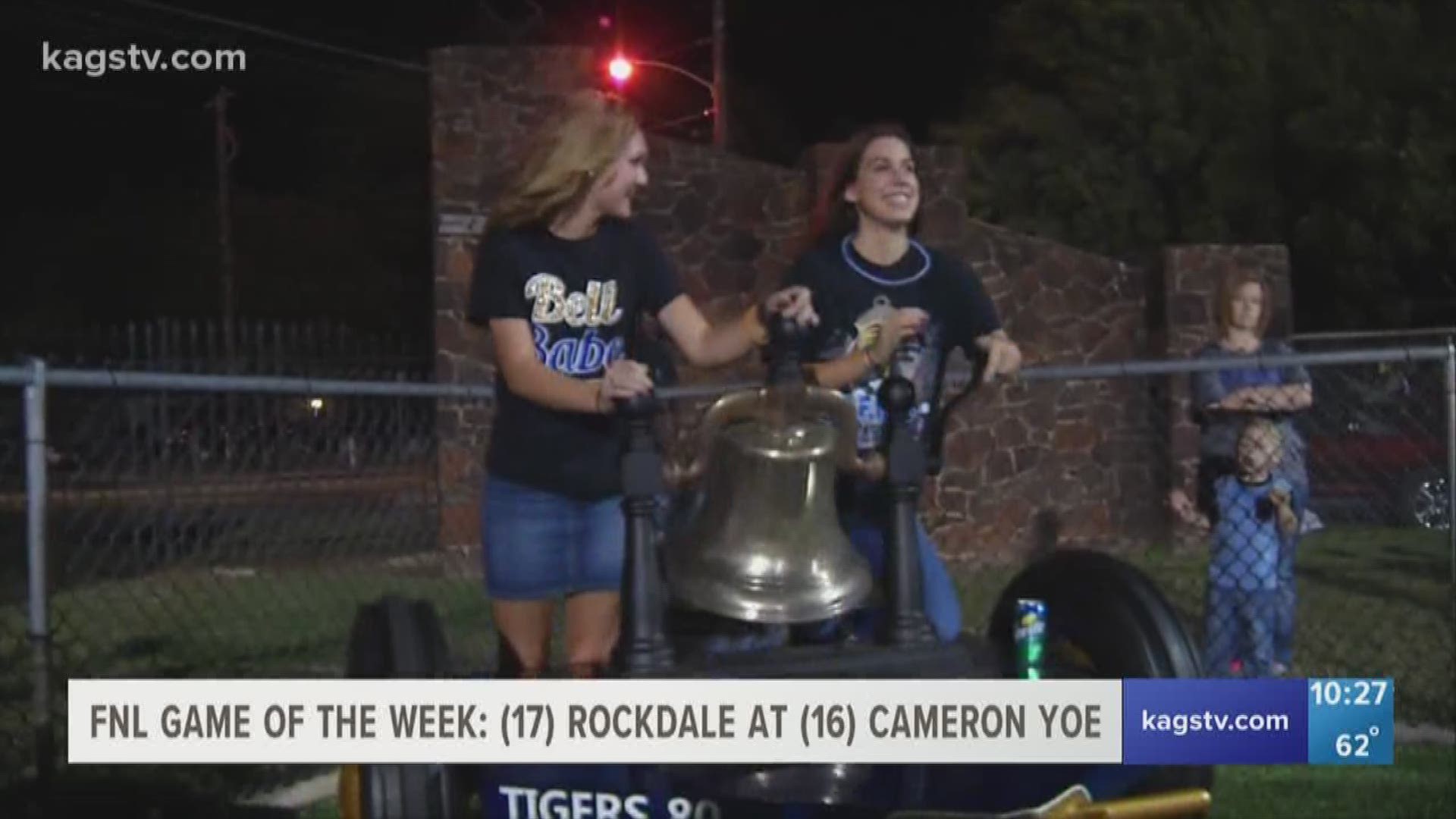 Rivals Rockdale and Cameron Yoe will do battle in the Friday Night Lights game of the week. This will be the 64th edition of the Battle of the Bell.