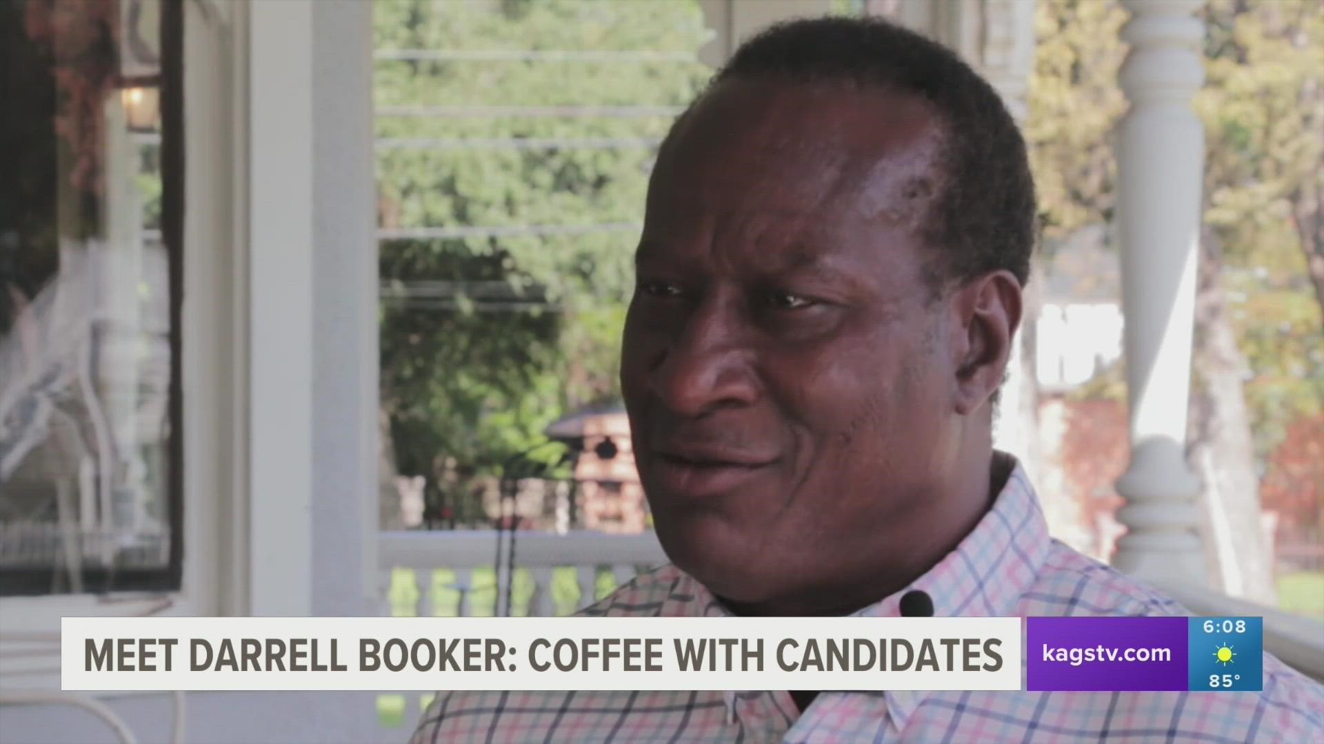 Darrell Booker, who said he previously worked for the Brazos County Sheriff's Office, has decided to run for Justice of the Peace for Precinct 4.