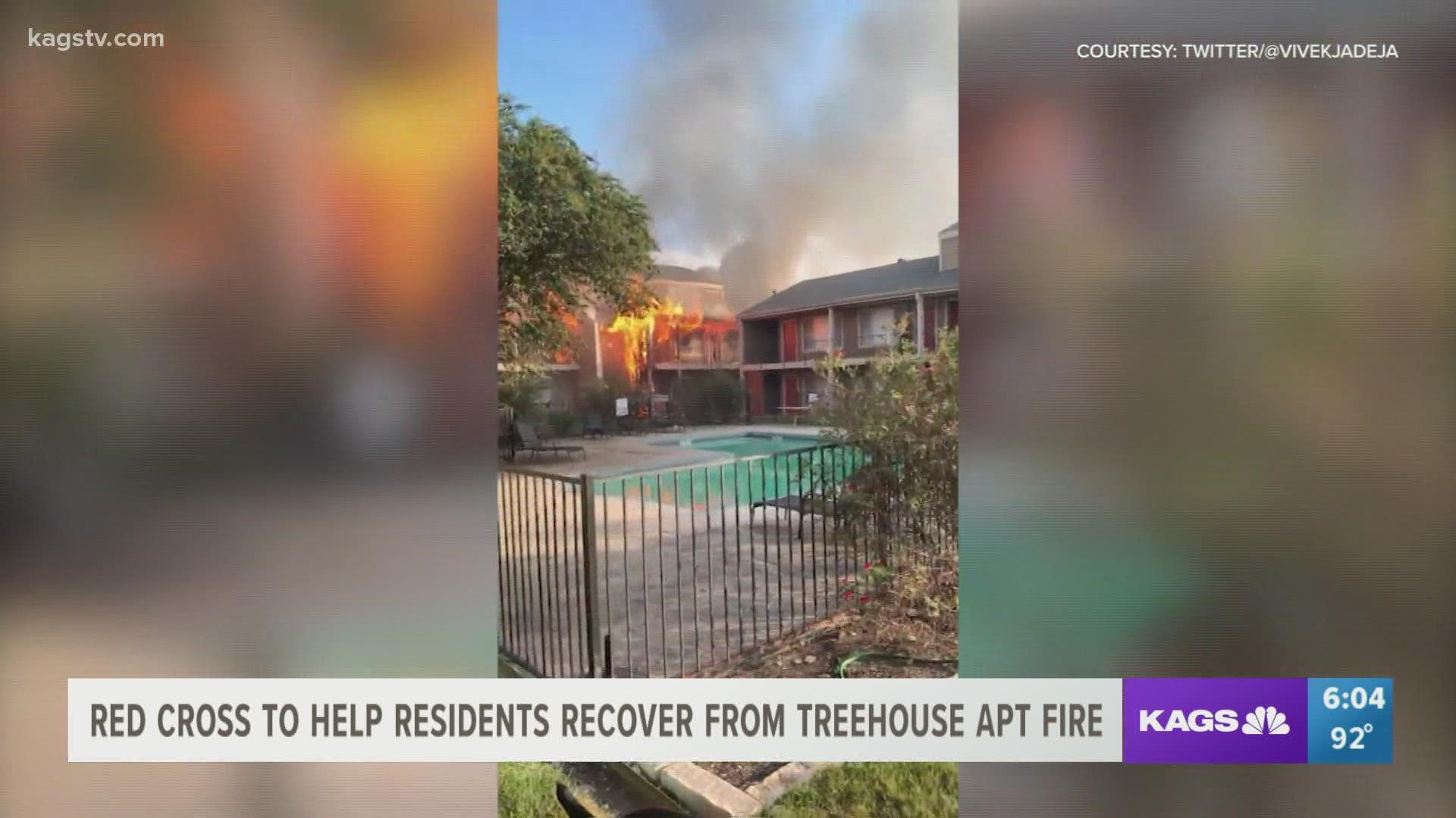 The call about the fire came in at 6 p.m. on Tuesday. All residents and pets made it out safe.